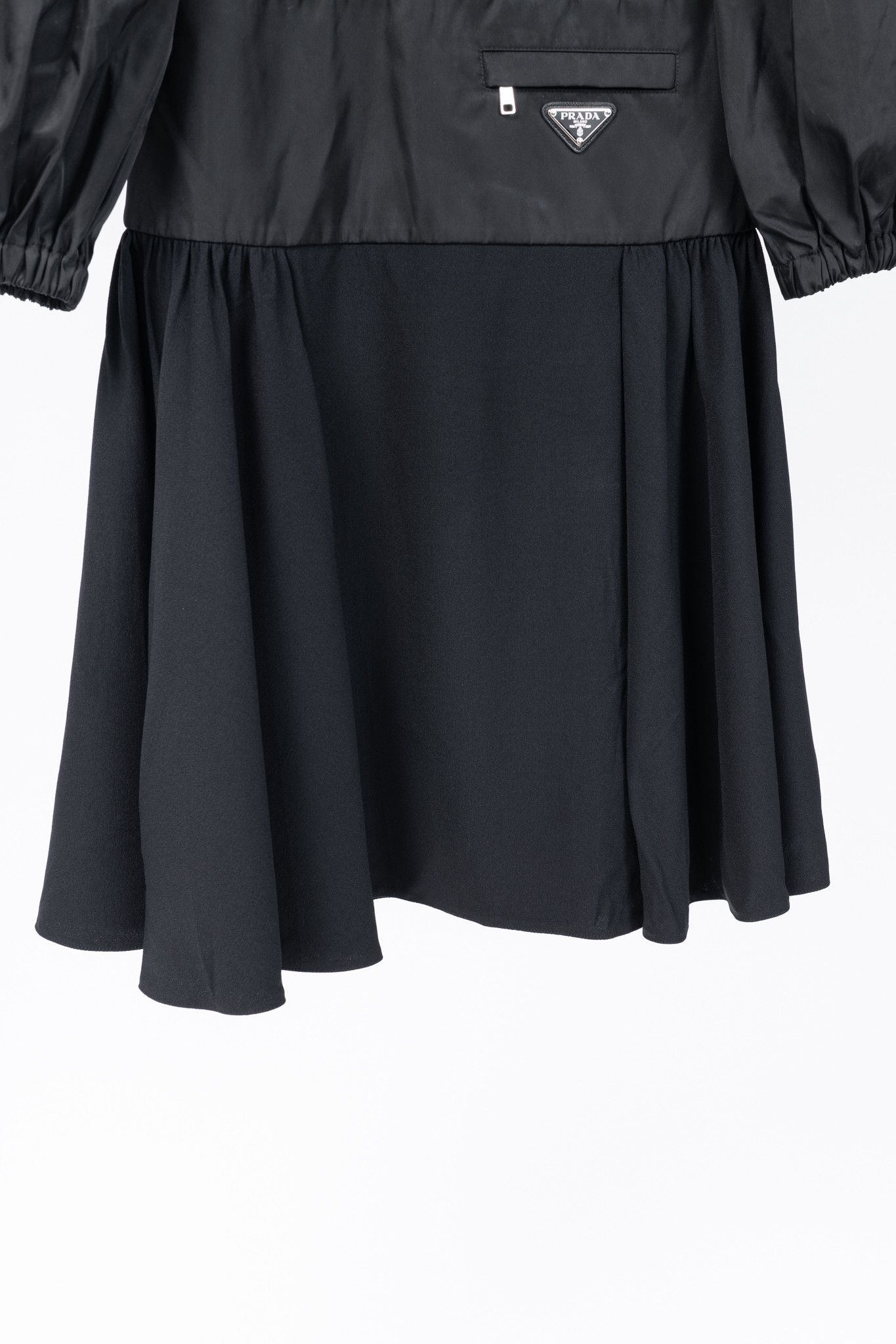 Prada Prada Black Re-Nylon Patchwork Zip Mini Dress Size XS / US 0-2 / IT 36-38 - 9 Thumbnail