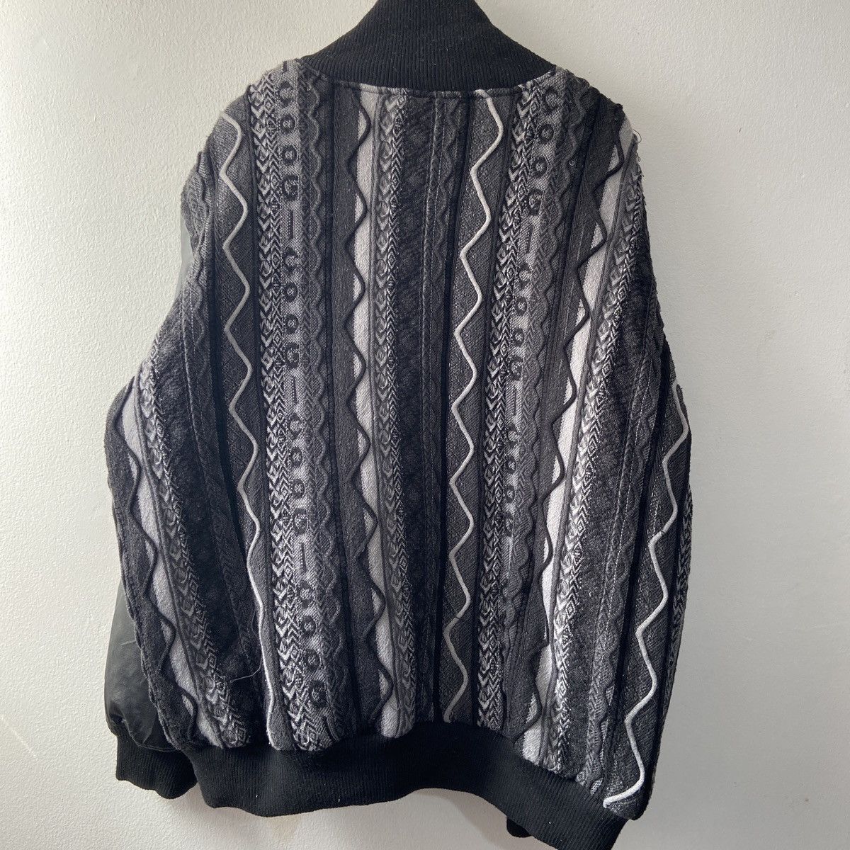 Coogi × Vintage Vintage Coogi Sweater Leather Jacket Size US XXL / EU 58 / 5 - 16 Thumbnail