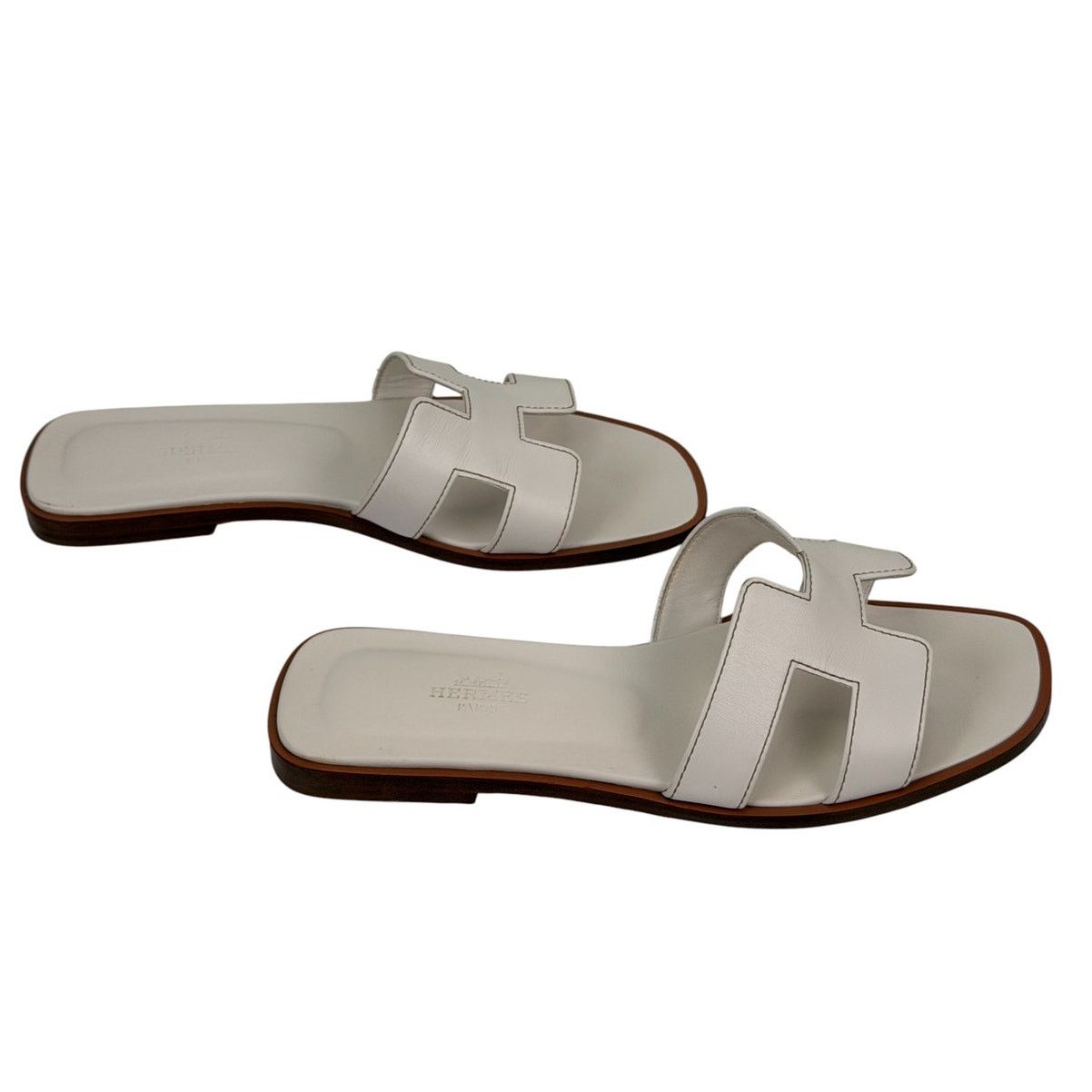 Hermes Hermes White Oran Sandal 36 Size US 6 / IT 36 - 4 Thumbnail