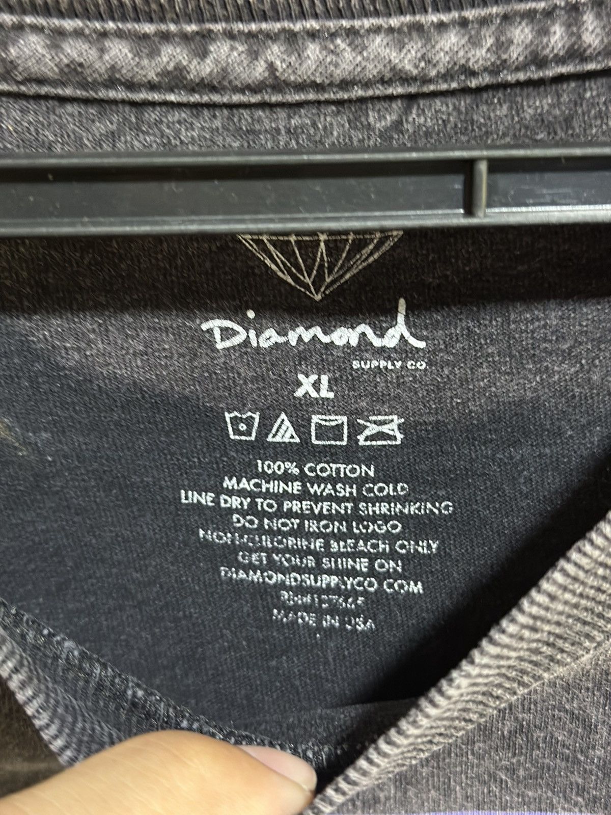 Diamond Supply Co. Thrashed Vintage Diamond Supply Co Faded Tee Size US XL / EU 56 / 4 - 4 Thumbnail