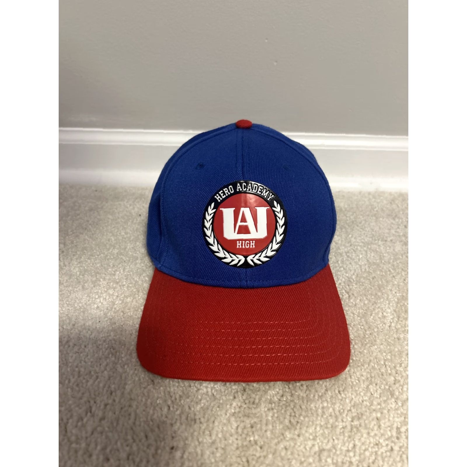 Vintage BIOWORLD My Hero Academia High Hat Snapback Cap Blue Anime Baseball Hat Mens Adjustable Canvas Cotton Cap Size ONE SIZE - 2 Thumbnail