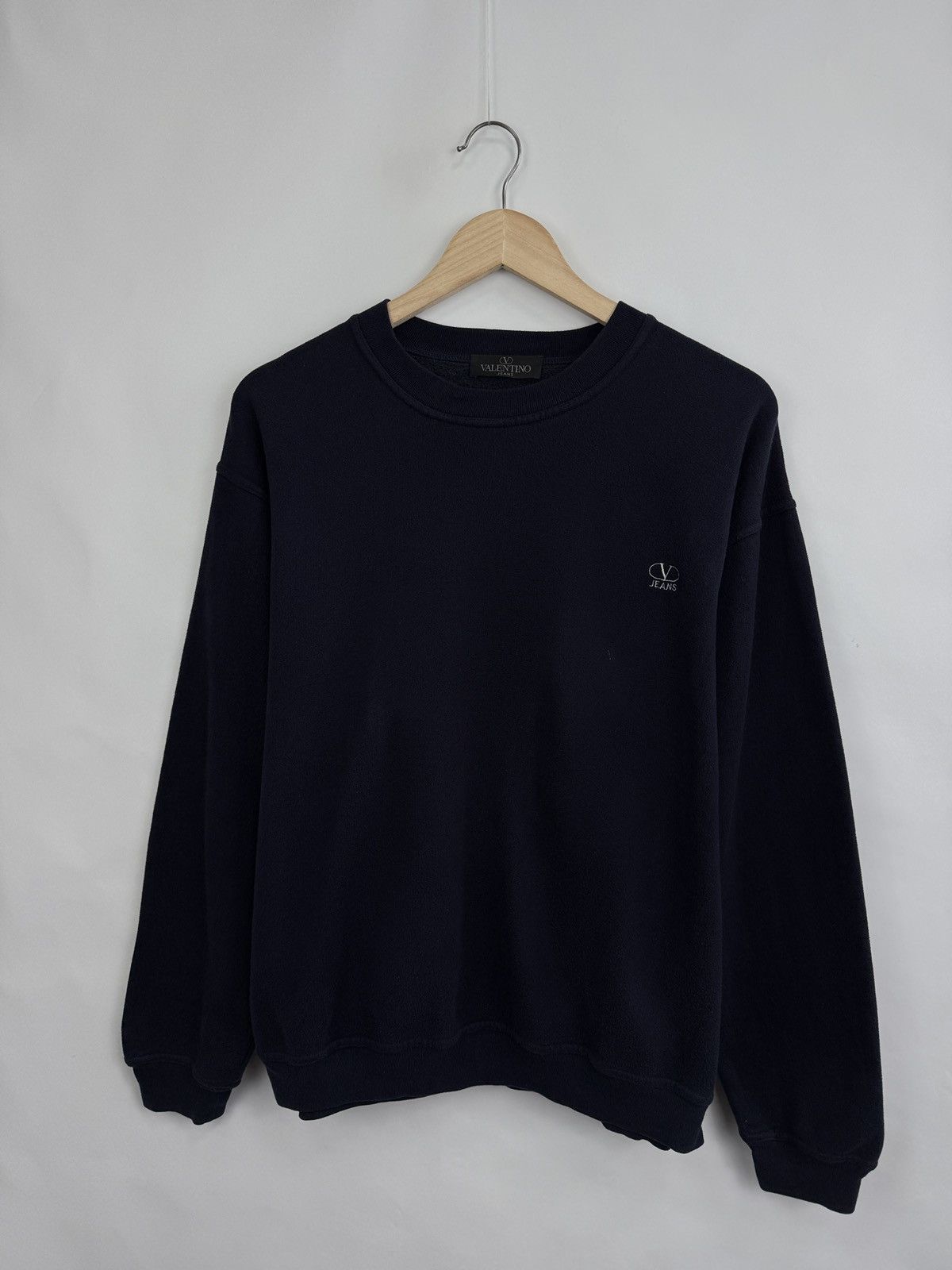 Valentino 🇮🇹 Vintage 90s Valentino Jeans Sweatshirt Y2K Made in Italy Size US L / EU 52-54 / 3 - 3 Thumbnail