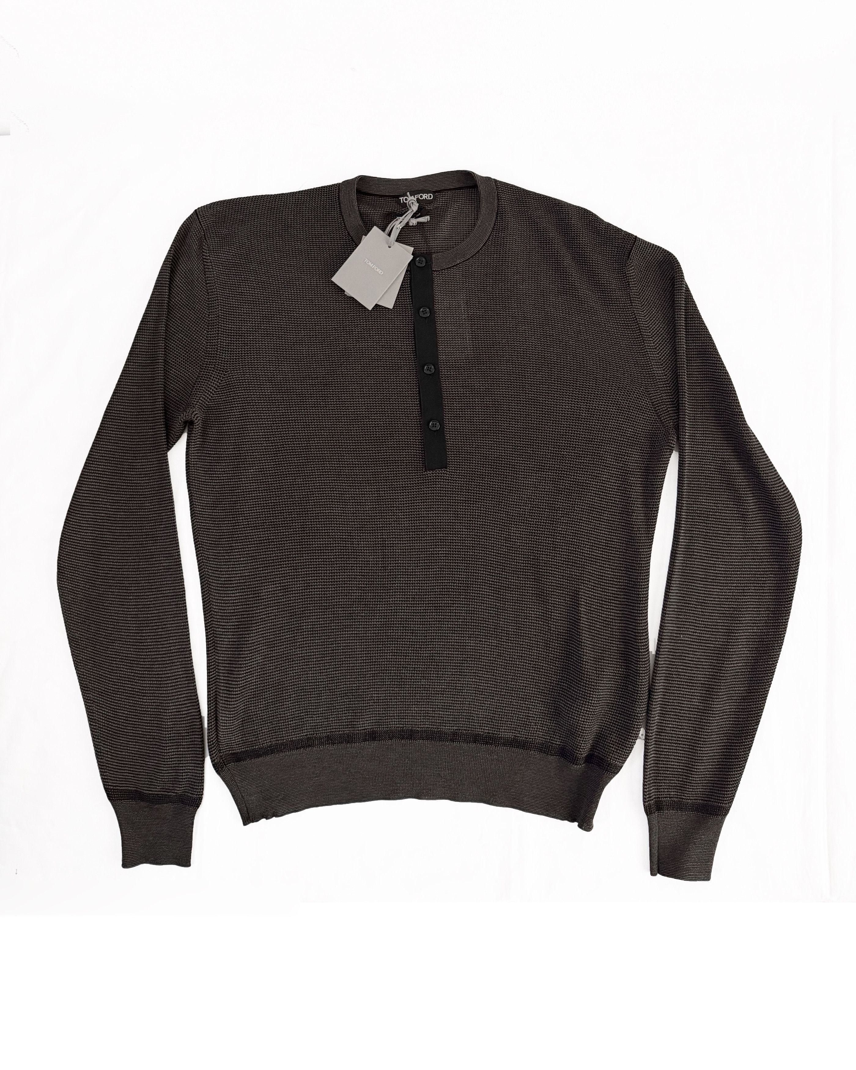 Tom Ford Tom Ford Silk Henley Size US XL / EU 56 / 4 - 2 Thumbnail