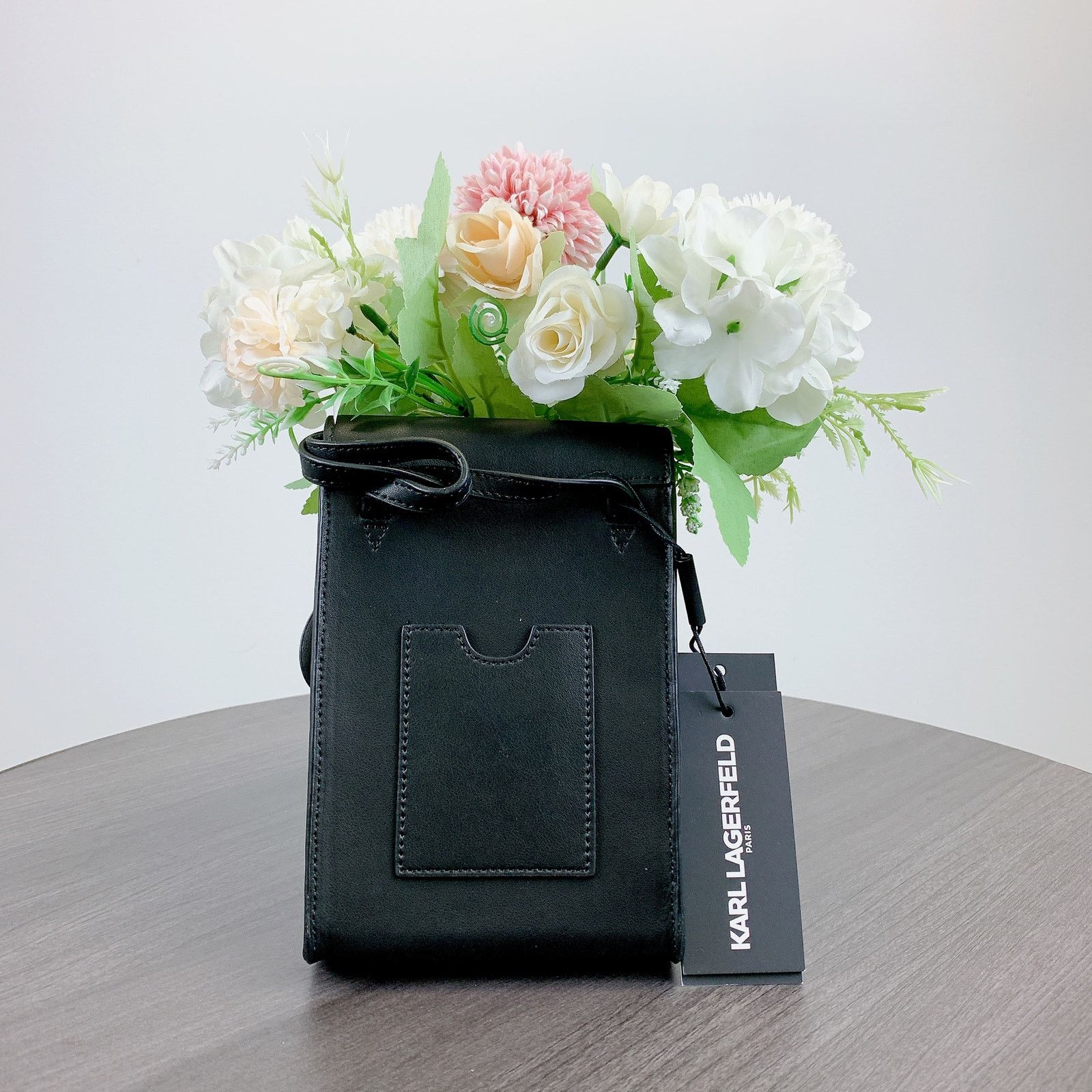 Karl Lagerfeld Karl Lagerfeld LH4ED3CQ PARIS Leather Crossbody IN Black Size ONE SIZE - 5 Thumbnail