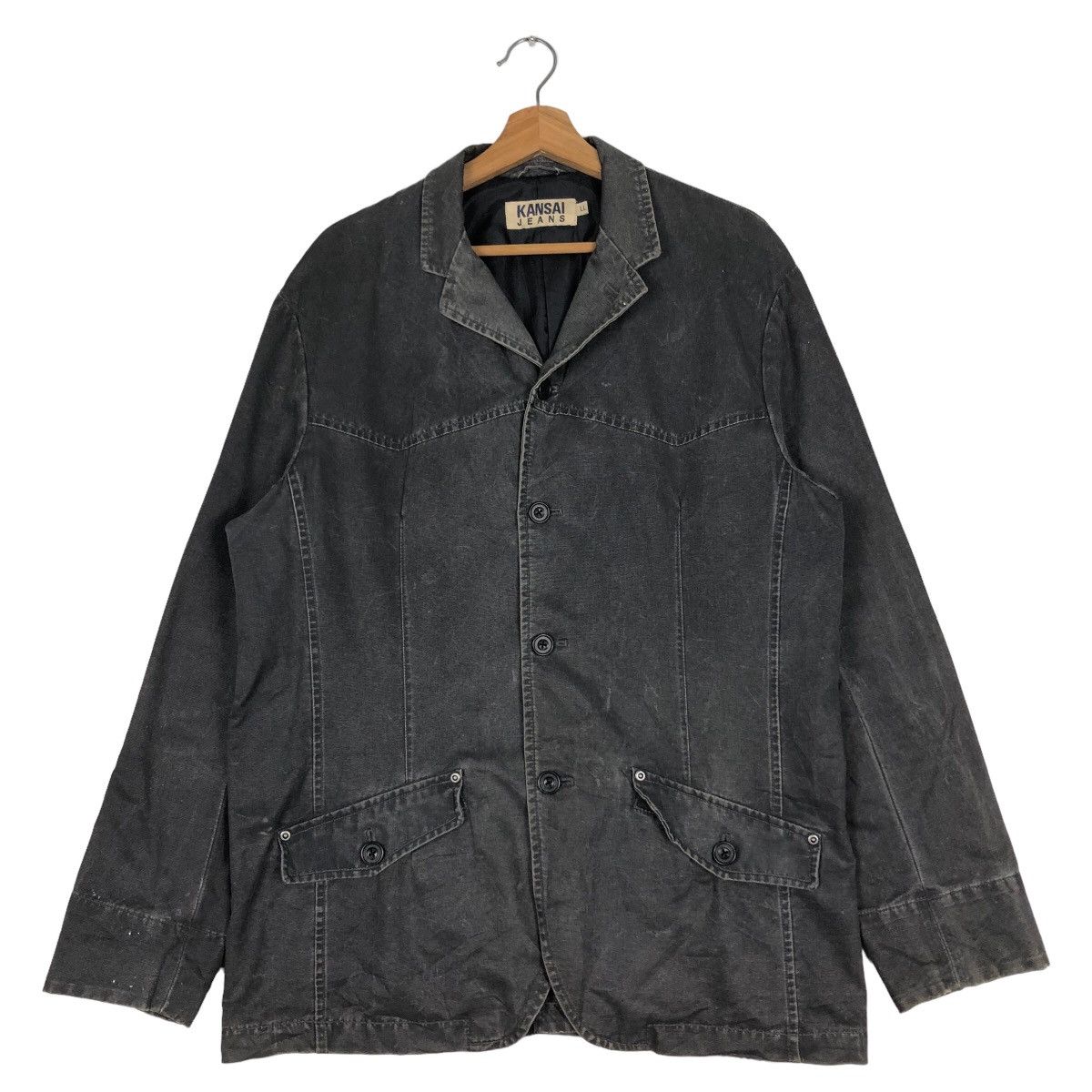 Japanese Brand 🔥90’s Vintage Chore Jacket Worker Kansai Japan Issey Miyake Size US L / EU 52-54 / 3 - 1 Thumbnail