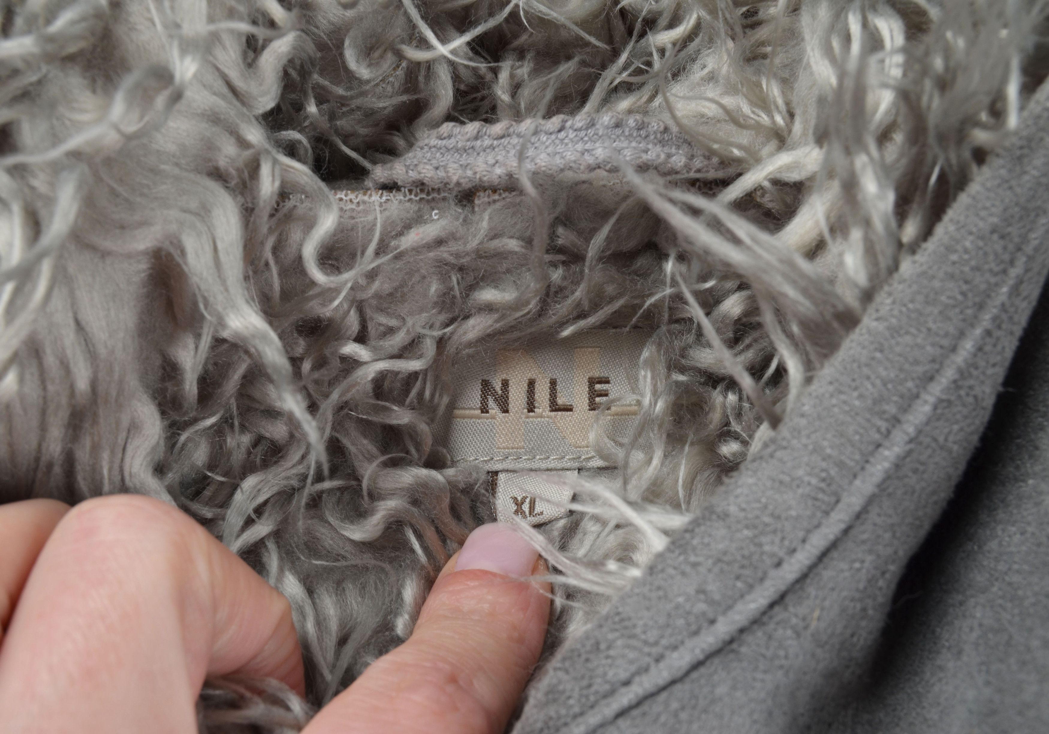 Vintage Vintage Nile Atelier Y2K Gray Faux Fur Boho Afghan Coat Size XL / US 12-14 / IT 48-50 - 6 Thumbnail