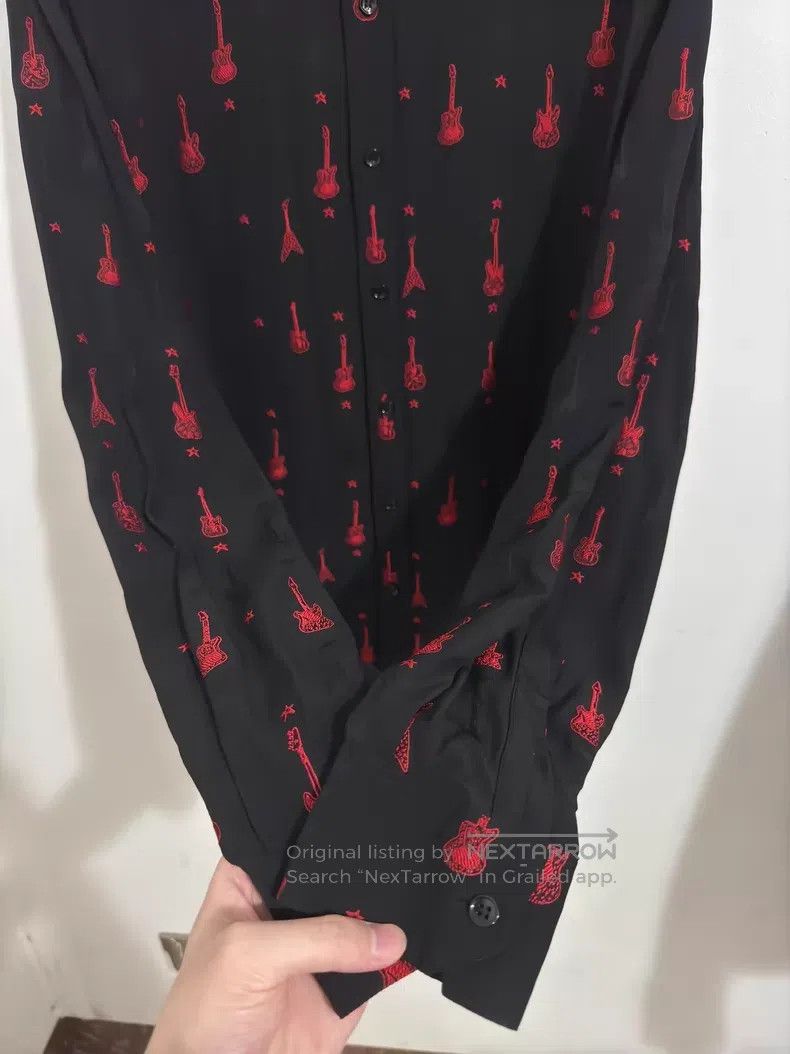 Saint Laurent Paris Saint Laurent Paris Size 41 Mulberry Silk Black and Red St Size US M / EU 48-50 / 2 - 4 Thumbnail