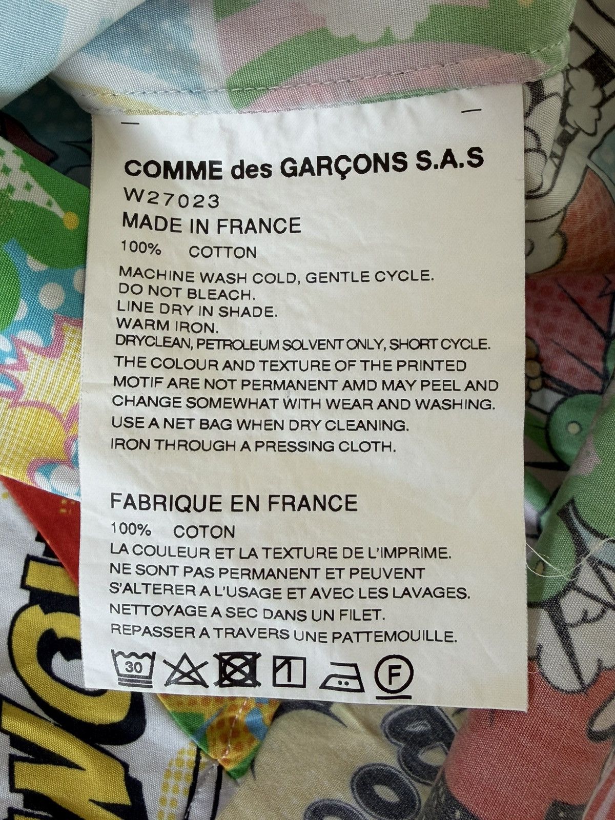 Comme des Garcons Comme Des Garçons SHIRT Multicolor Comic Book Print Size US S / EU 44-46 / 1 - 8 Thumbnail