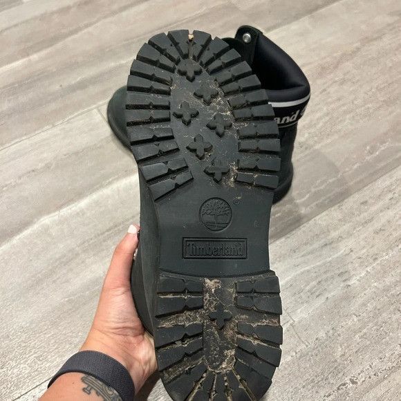 Timberland Timberlands All Black Logo Cuff Waterproof Boots Size US 6.5 / IT 36.5 - 4 Thumbnail