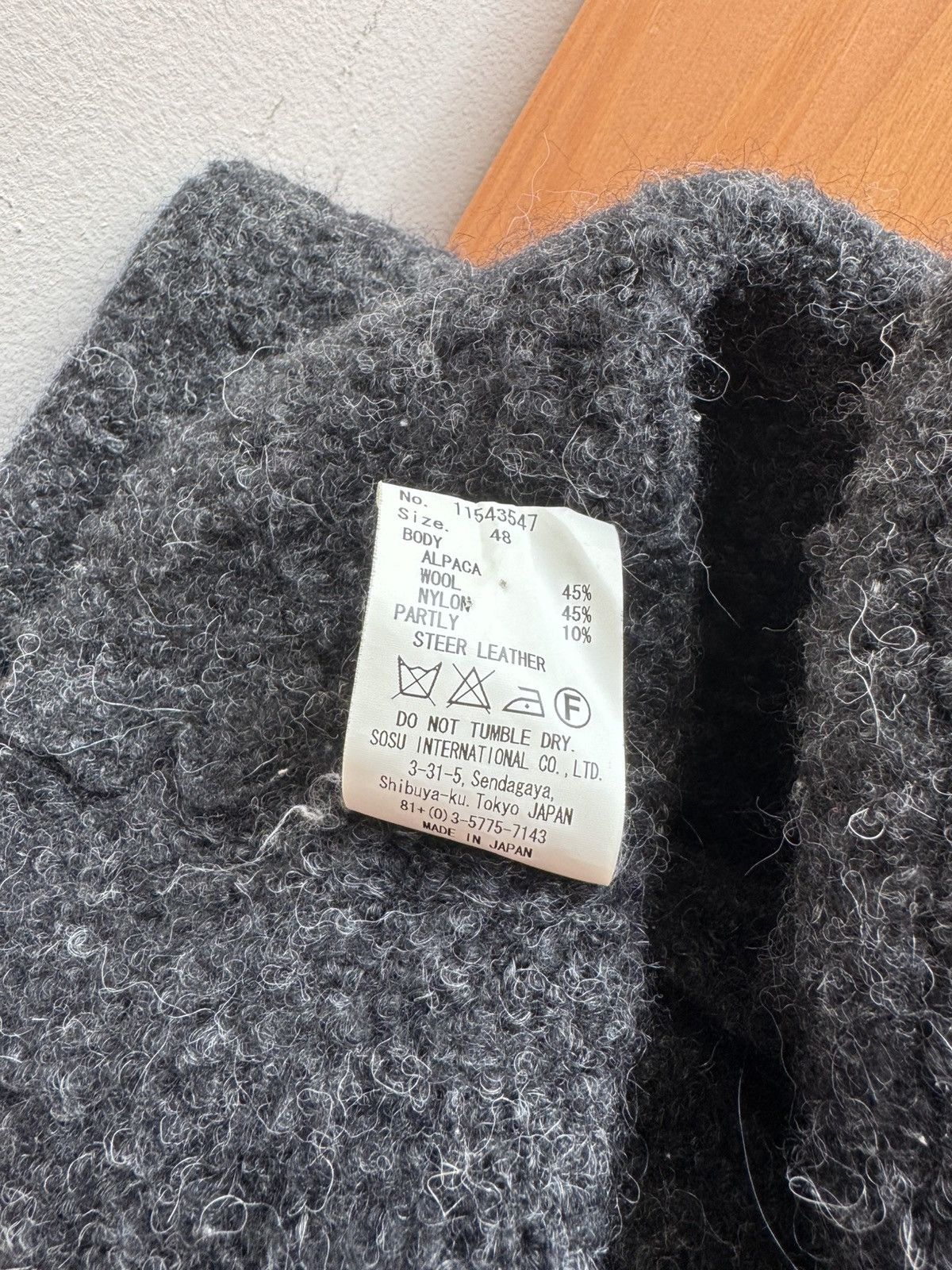 Maison MIHARA YASUHIRO Mihara Yasuhiro Alpaca Wool Jacket Leather Collar Size US M / EU 48-50 / 2 - 6 Thumbnail