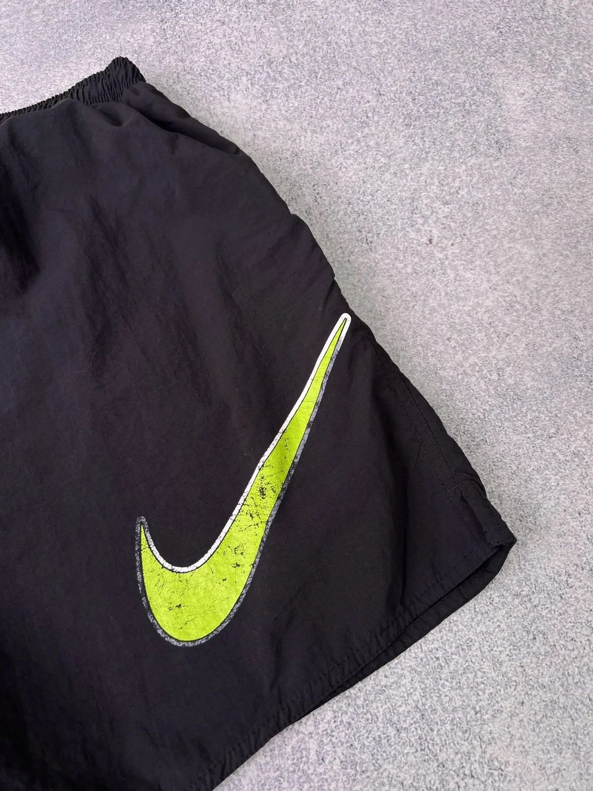 Nike × Vintage Vintage Nike 90s style big swoosh shorts Size US 34 / EU 50 - 8 Thumbnail