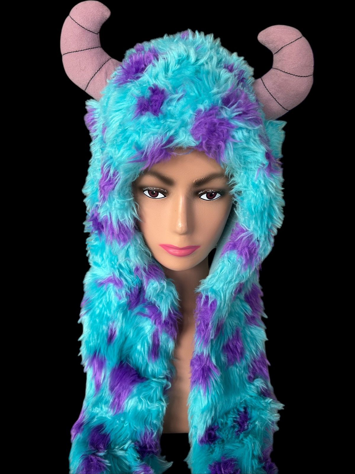 Japanese Brand × Kapital × Vintage Very Rare Monsters Inc Fur Fluffy Beanie Scarf Hats Size ONE SIZE - 1 Thumbnail