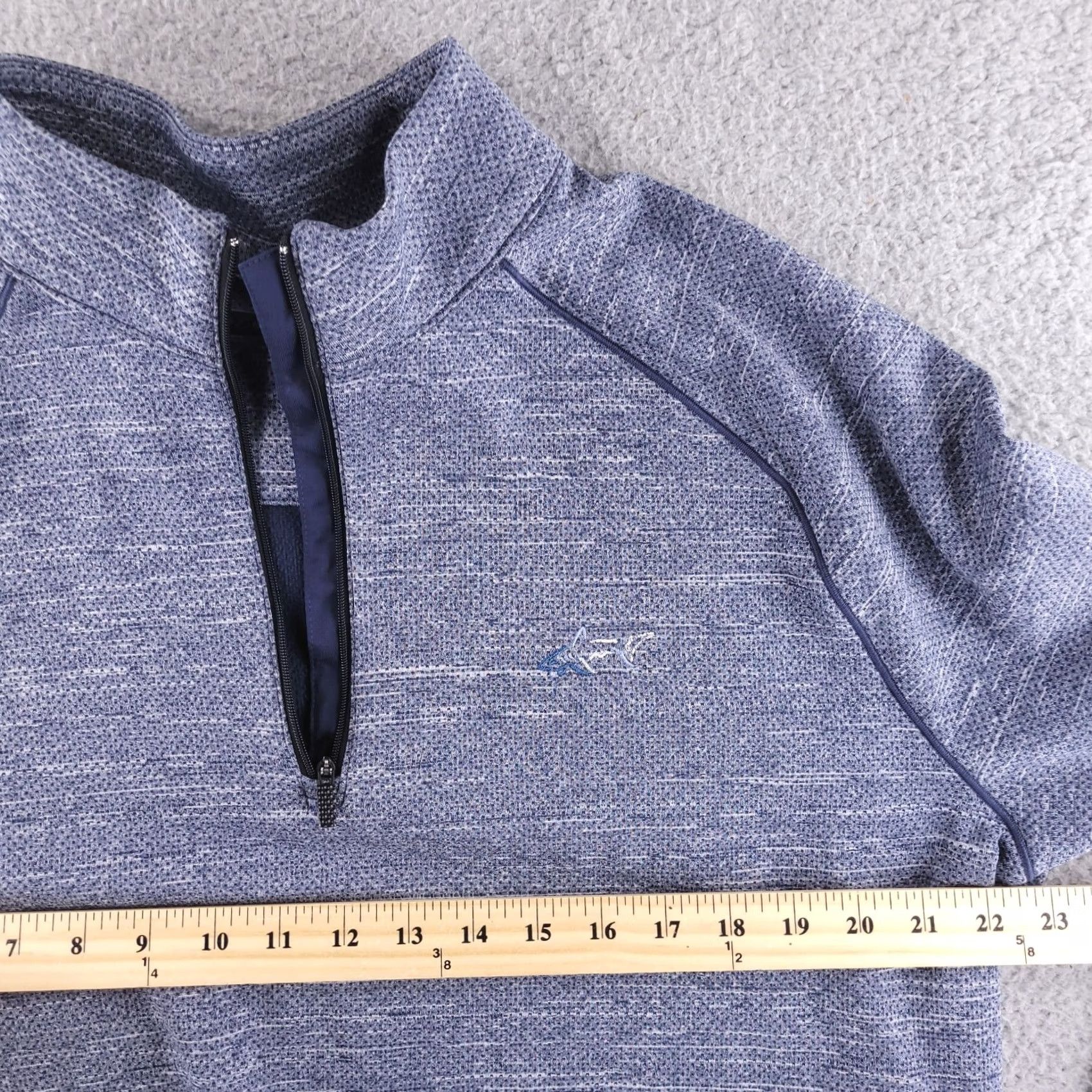 Vintage Greg Norman Sweater Mens Large Blue Quarter Zip Heather Golf Performance Size US L / EU 52-54 / 3 - 5 Thumbnail