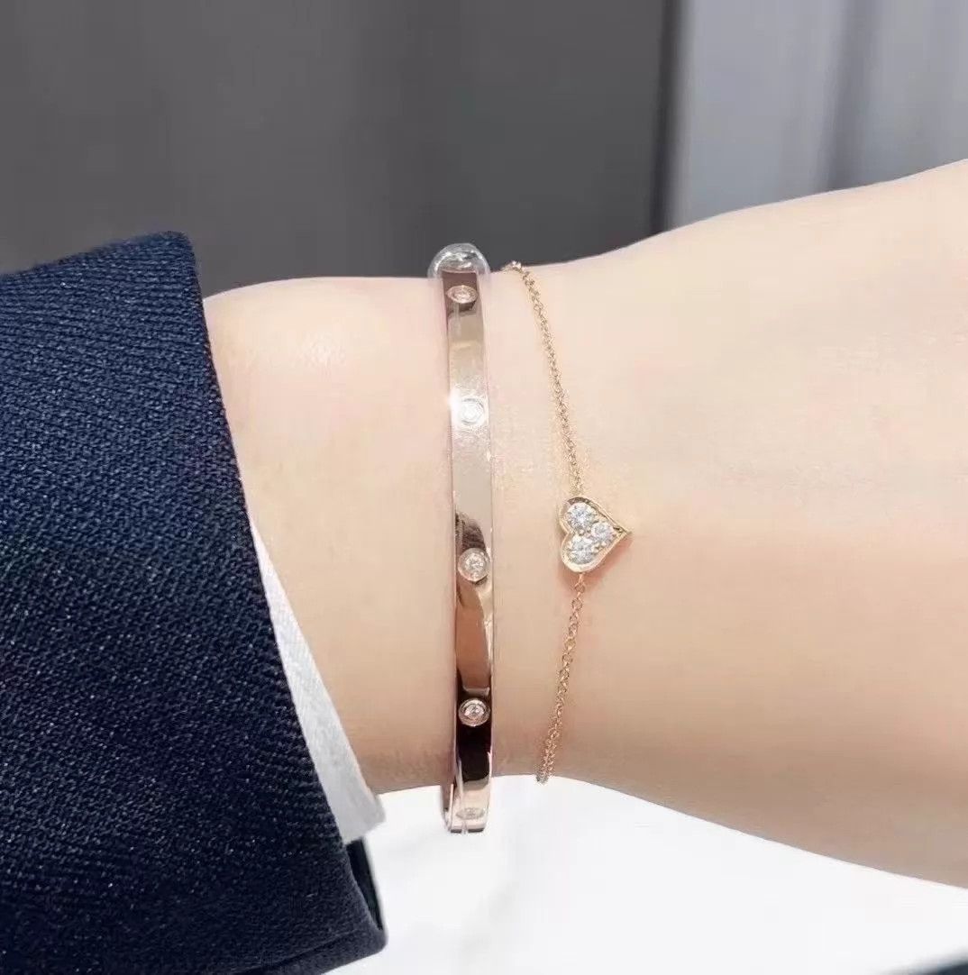 Tiffany & Co. Tiffany & Co. Heart Diamond Rose Gold Bracelet 14-15cm LN Size ONE SIZE - 2 Thumbnail