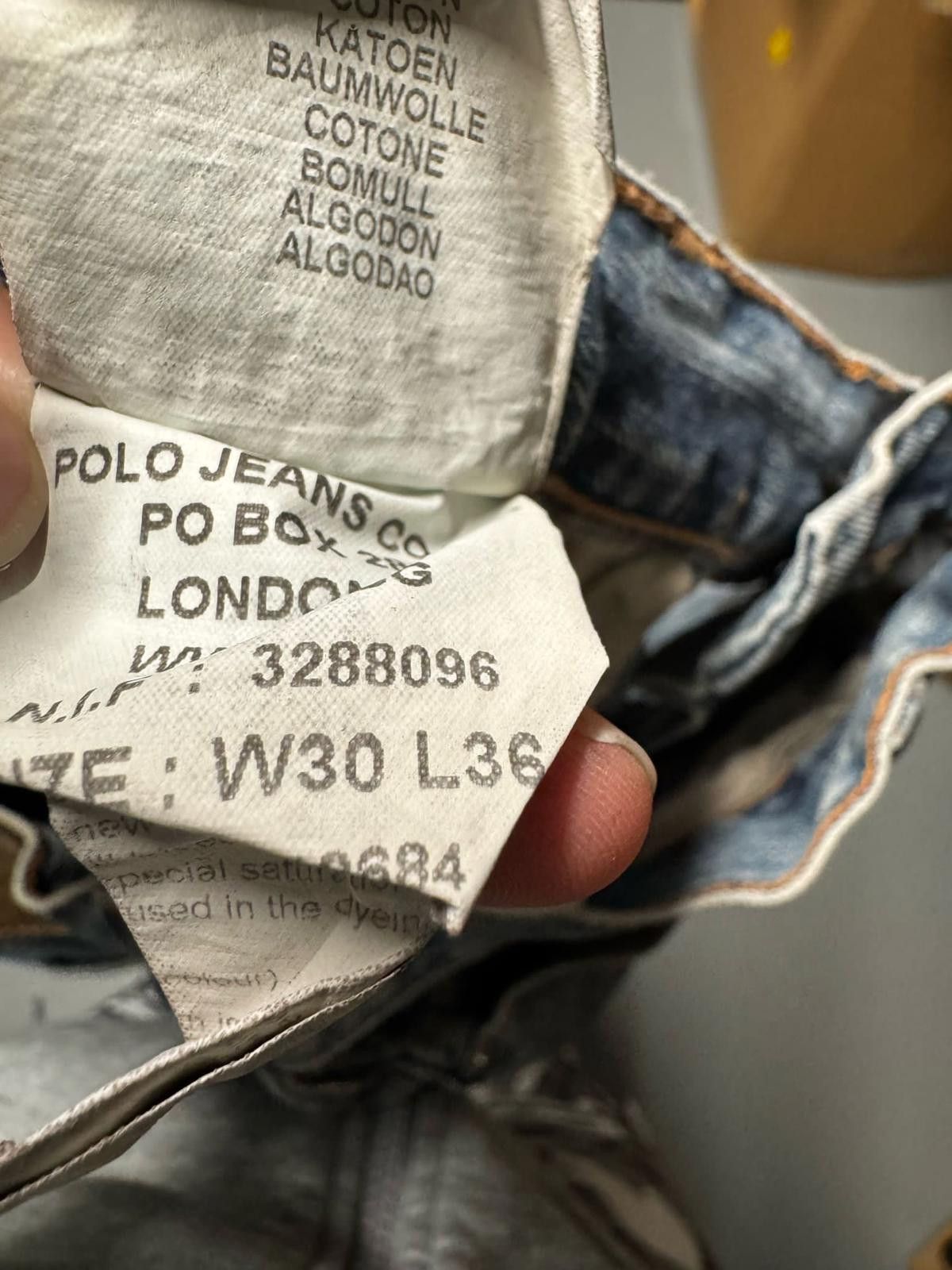 Designer Polo Jeans Co. Ralph Lauren Men's Distressed Denim Jeans Size US 30 / EU 46 - 4 Thumbnail