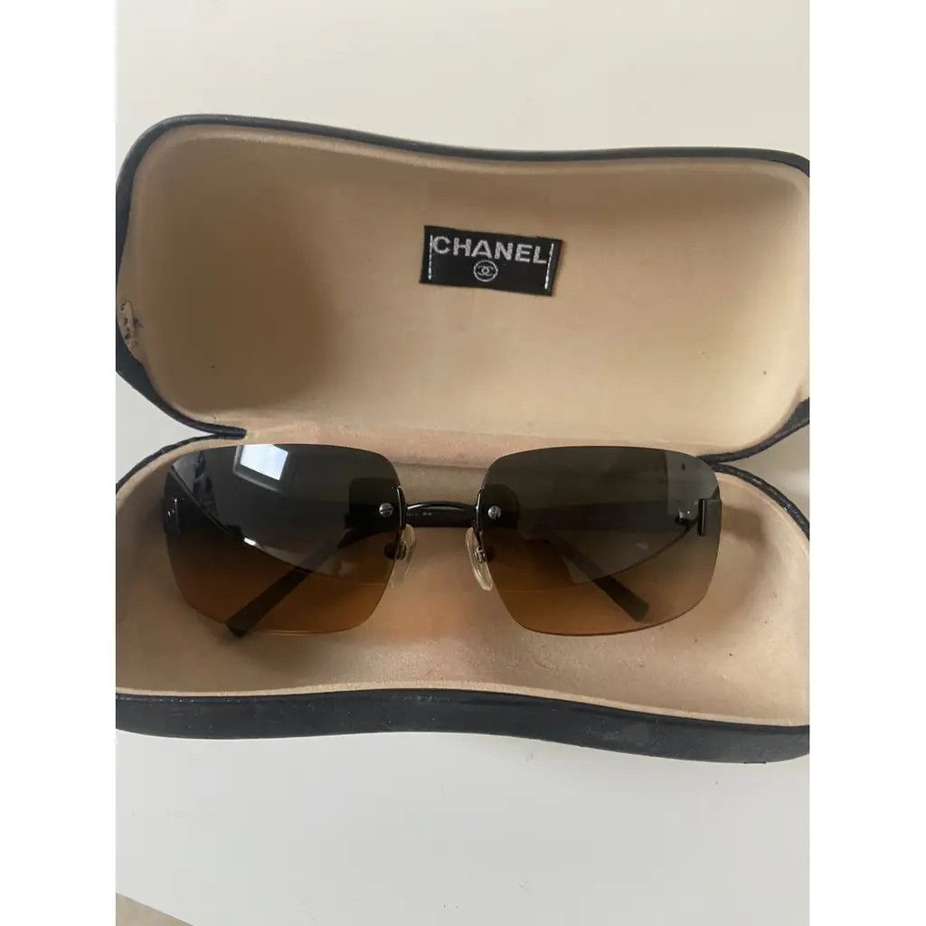 Chanel CHANEL SUNGLASSES 4026 LOGO Black Metal Vintage Iconic 4017 Size ONE SIZE - 2 Thumbnail