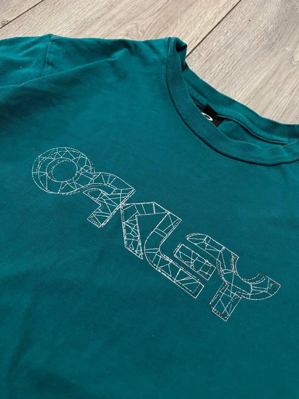 Oakley Vintage T-Shirt Oakley 3D Print Regular Fit Teal Green Y2K Size US M / EU 48-50 / 2 - 2 Thumbnail