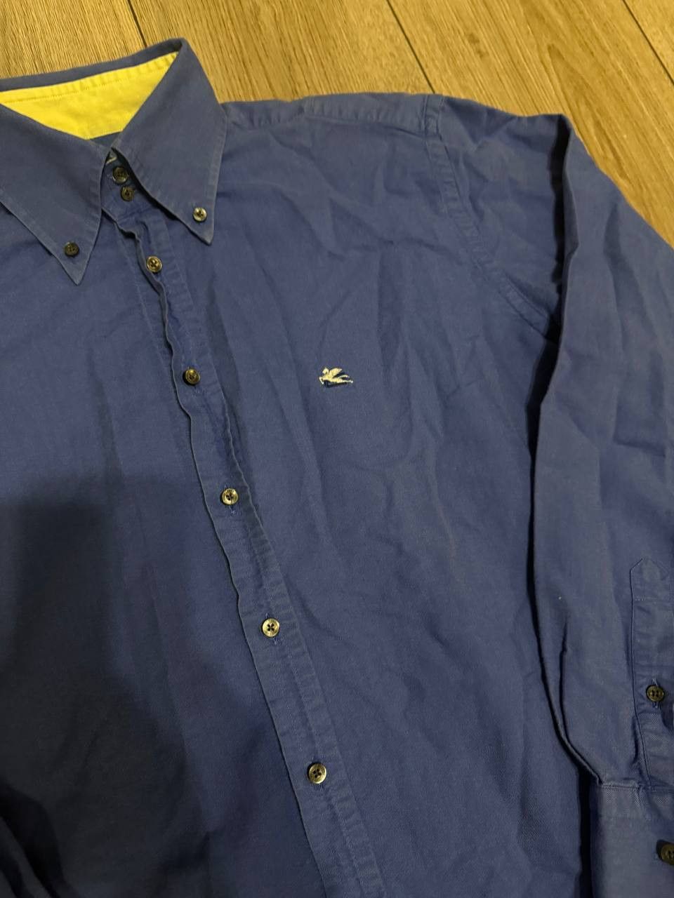Etro ETRO Milano Button Up Shirt Mens Sz 41 Blue Long Sleeve Size US L / EU 52-54 / 3 - 3 Thumbnail