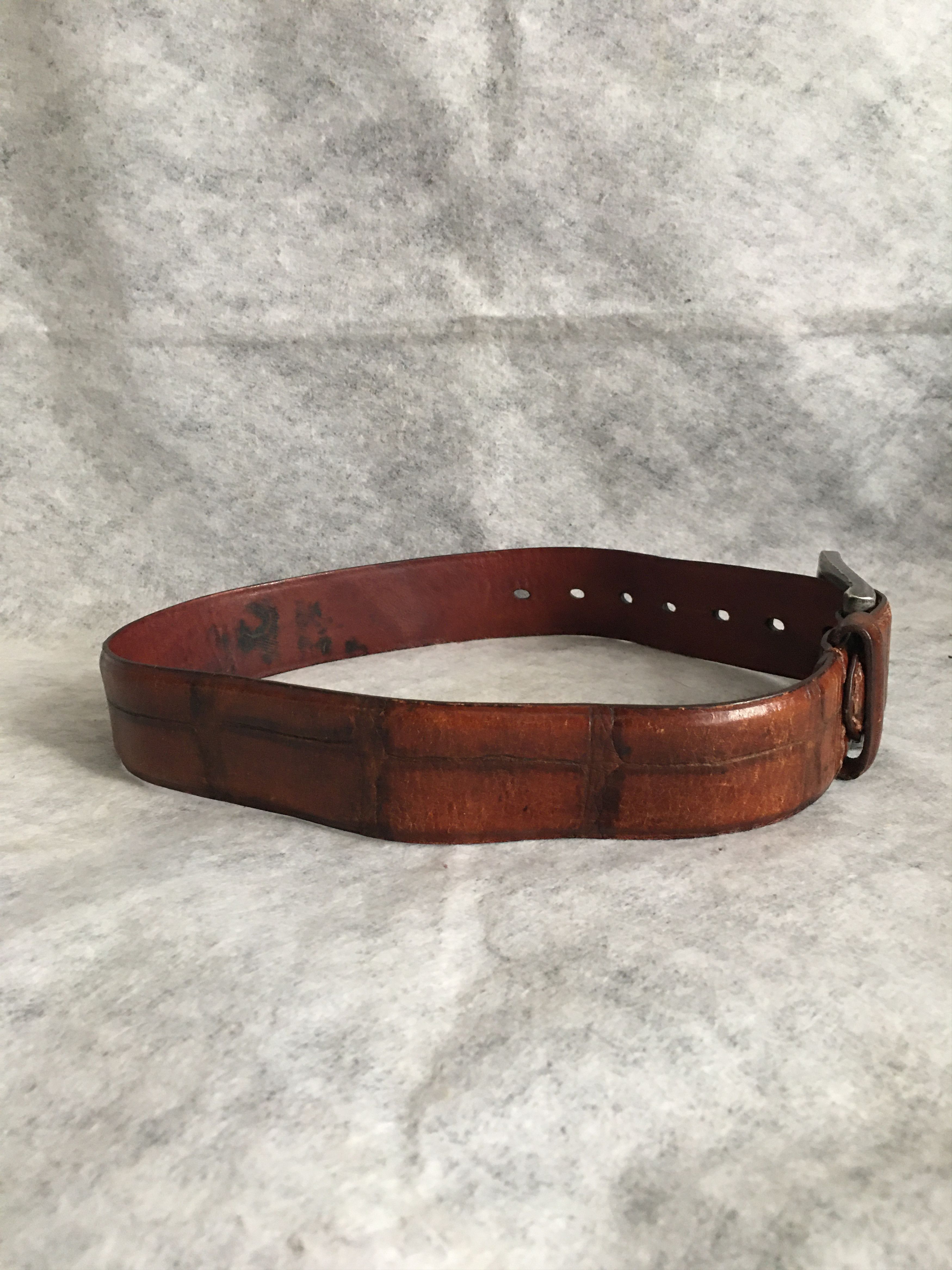 Other Bagpipe Parma Leather Italy Belt Croco Embossed Size 40/65 Size ONE SIZE - 7 Thumbnail