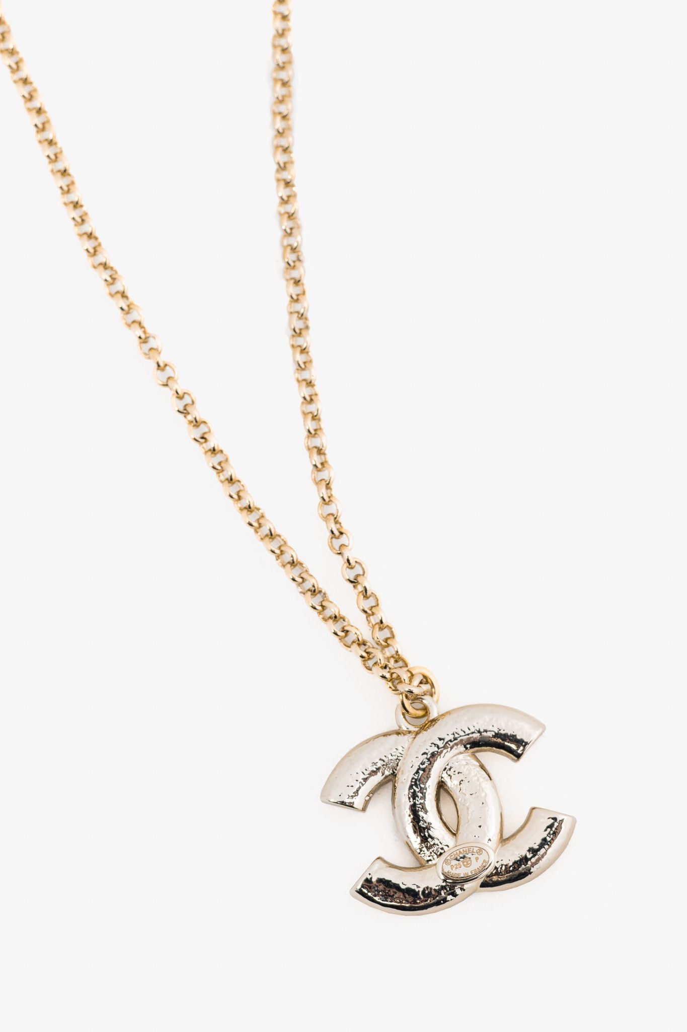 Chanel Chanel P25 Light-Gold-Tone Crystal & Pearl CC Logo Necklace Size ONE SIZE - 3 Thumbnail