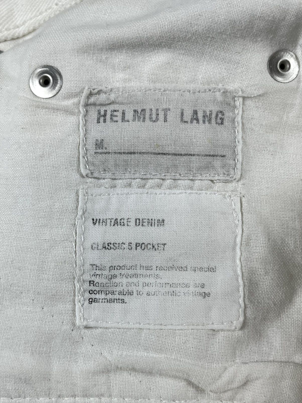 Helmut Lang SS03 Helmut Lang Dirty White Painter Denim Jeans Size US 30 / EU 46 - 8 Thumbnail