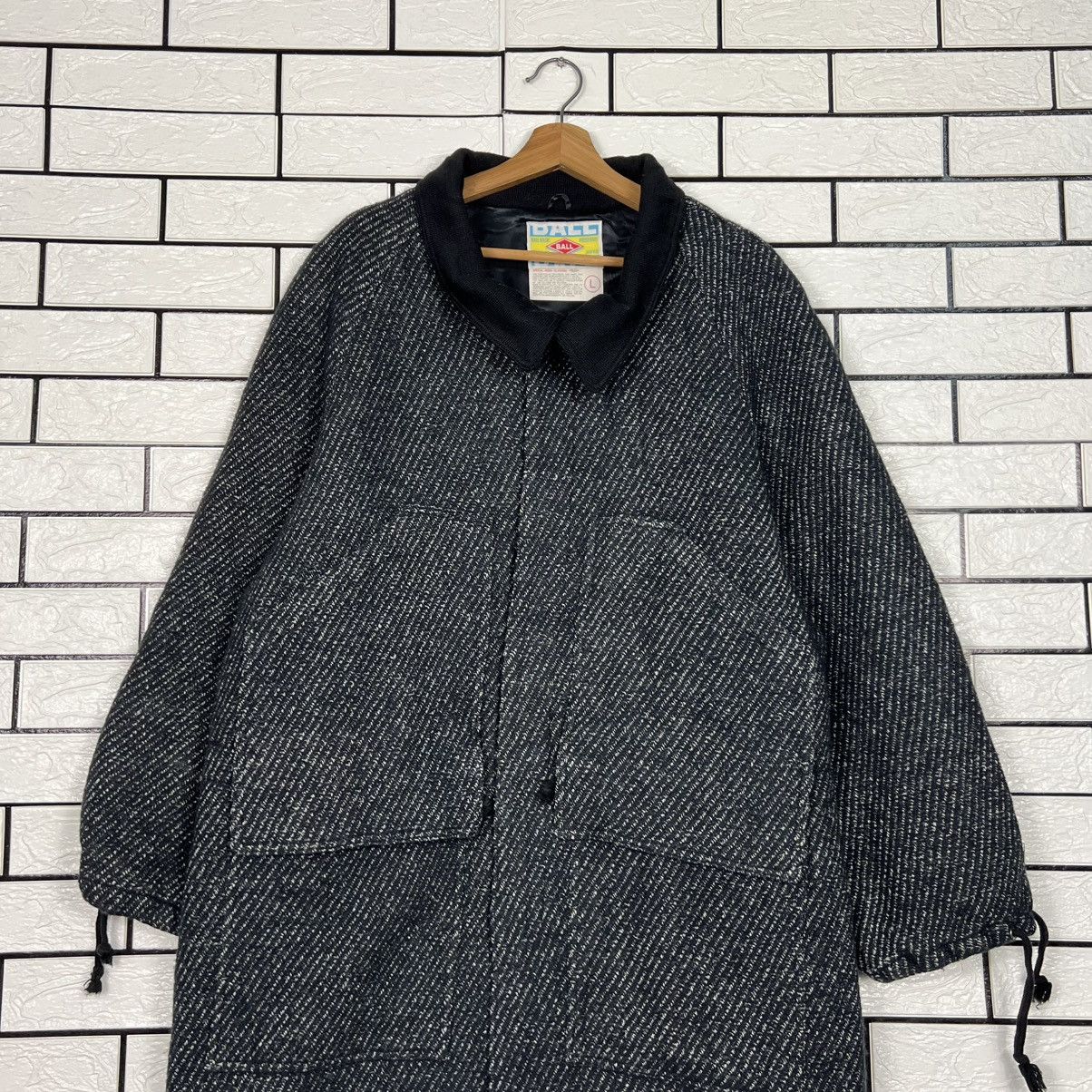 Japanese Brand BALL Special Worn Clothing Wool Long Coat Jacket #4134-C188 Size US L / EU 52-54 / 3 - 2 Thumbnail