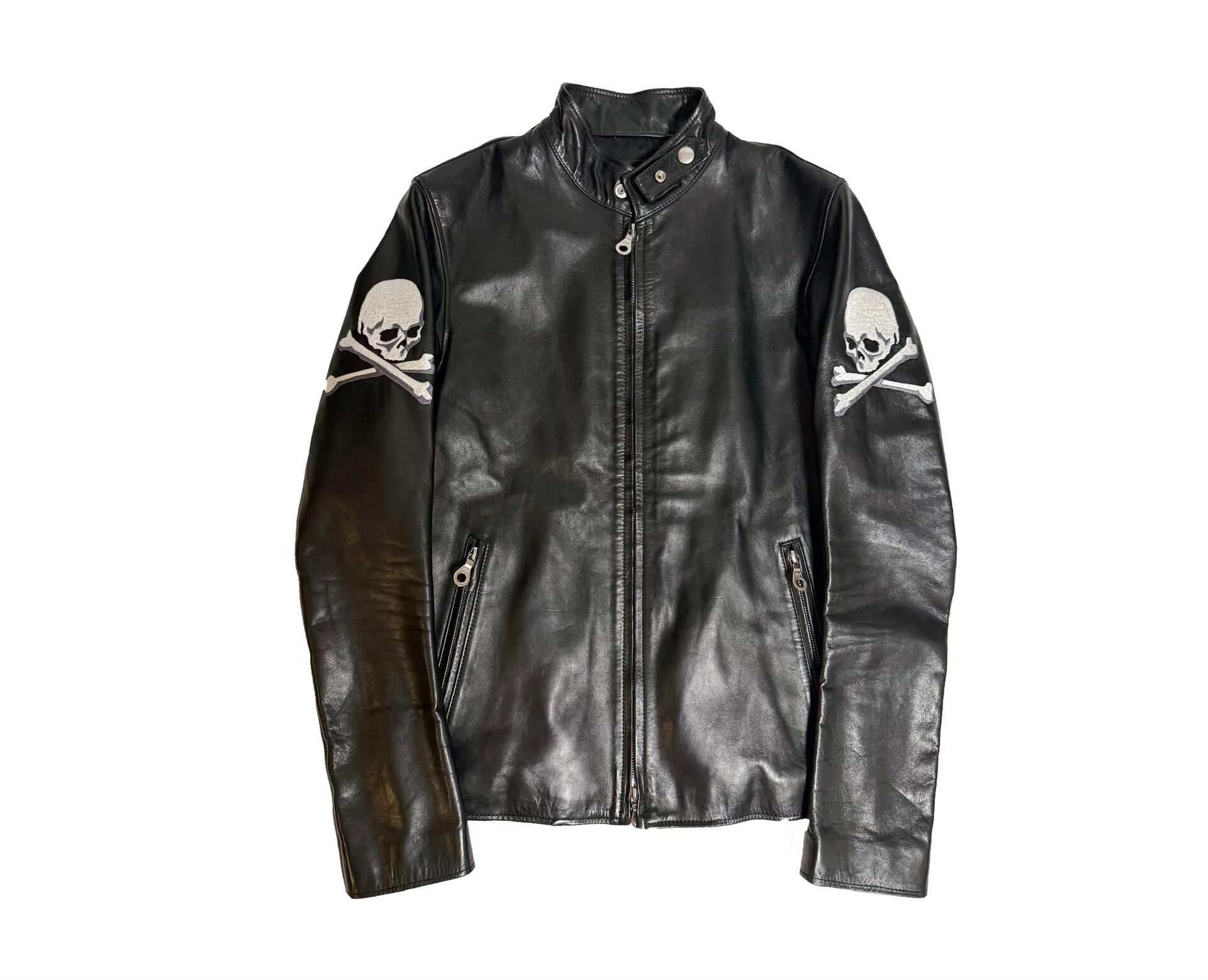 Mastermind Japan MMJ Embroidered Skull Leather Jacket Size US M / EU 48-50 / 2 - 1 Thumbnail