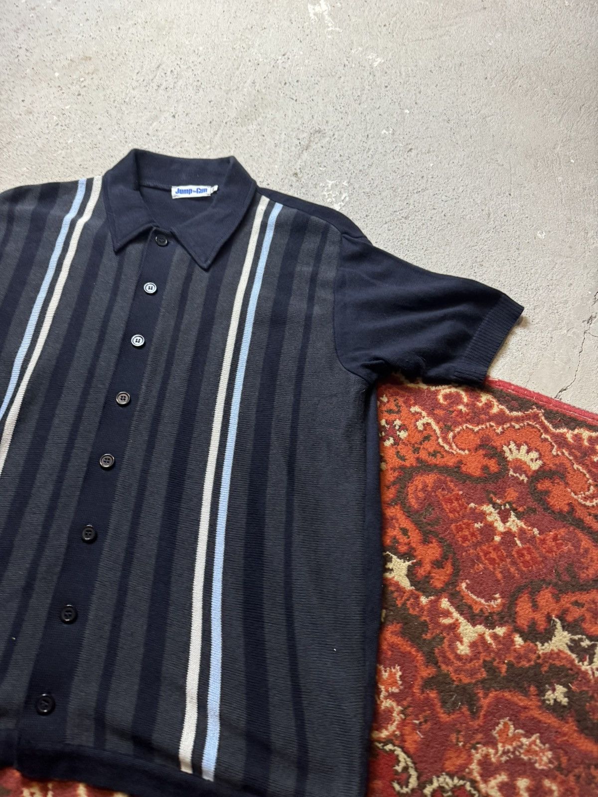Vintage Vintage Y2K Jump The Gun Stripes Mafia The Sopranos Polo Size US M / EU 48-50 / 2 - 2 Thumbnail