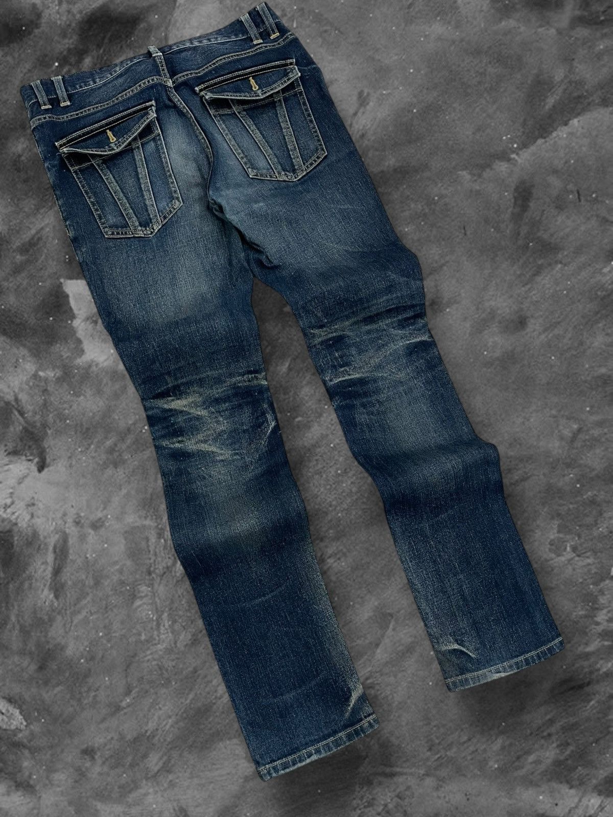 Michel Klein Vintage 1990s Designer Michel Klein Raw Distressed Denim Size US 32 / EU 48 - 7 Thumbnail