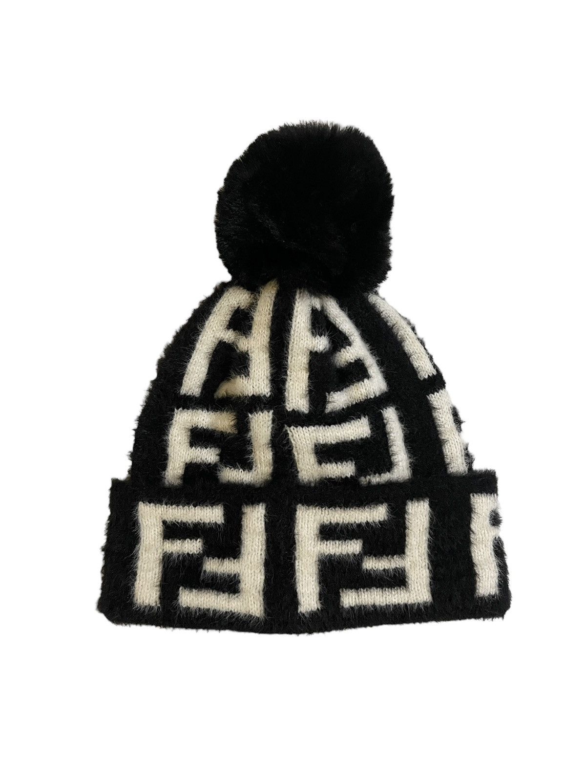 Fendi Fendi Zucca Mohair Beanie Hat Size ONE SIZE - 5 Thumbnail