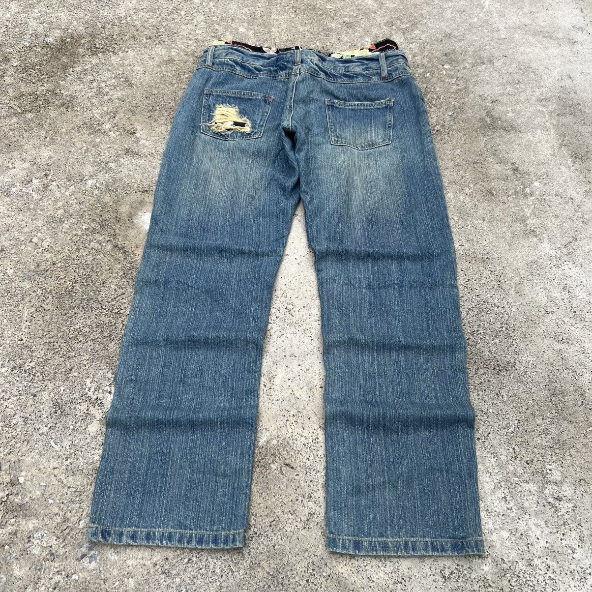Japanese Brand “DOUBLE WAIST” JAPANESE DISTRESS SASHIKO INSPIRED DENIM Size US 34 / EU 50 - 7 Thumbnail