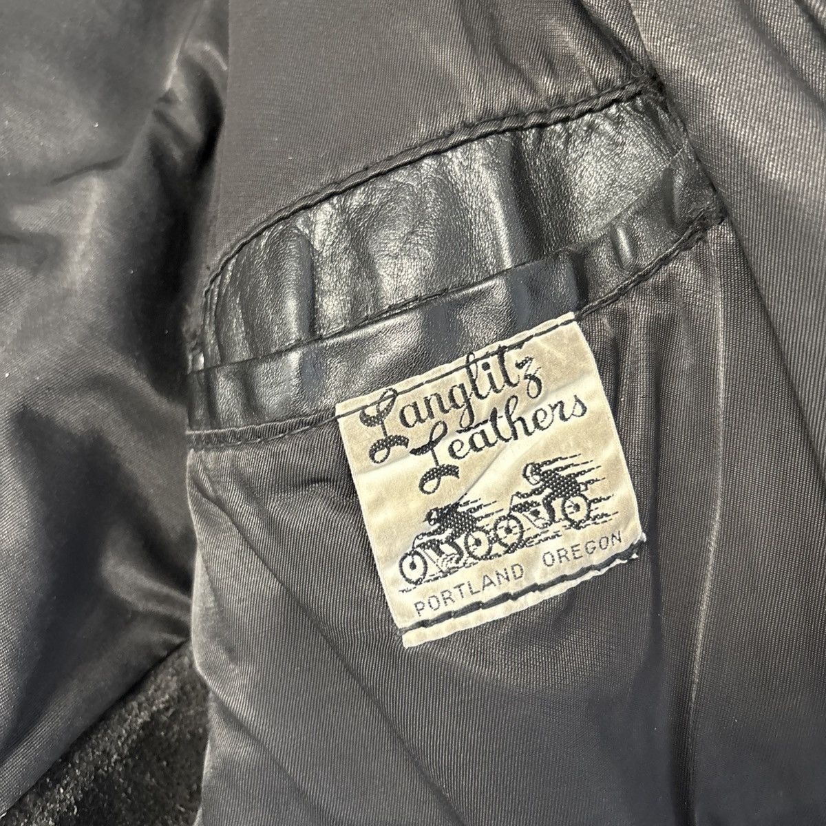 Other Vintage Langlitz Columbia Motorcycle Leather Jacket w/Belt Size US M / EU 48-50 / 2 - 9 Thumbnail