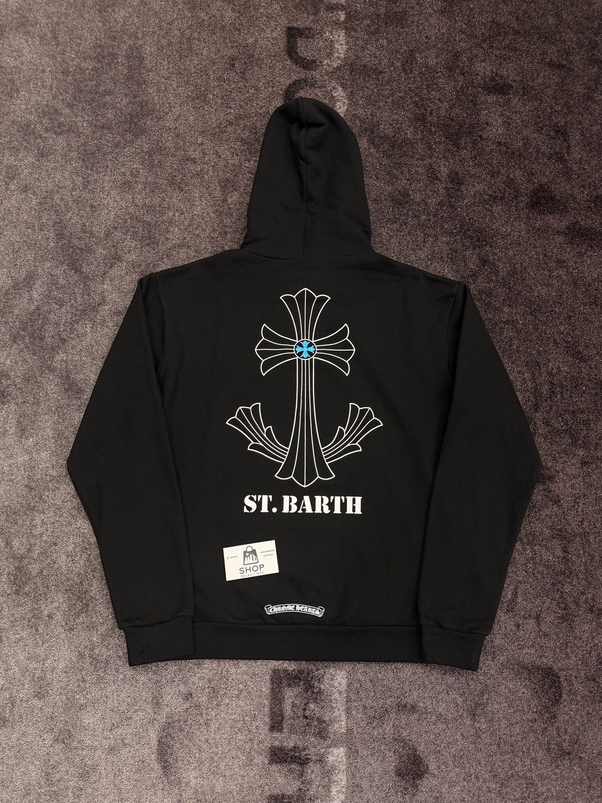 NEW CHROME HEARTS ST BARTH EXCLUSIVE ANCHOR CROSS HOODIE