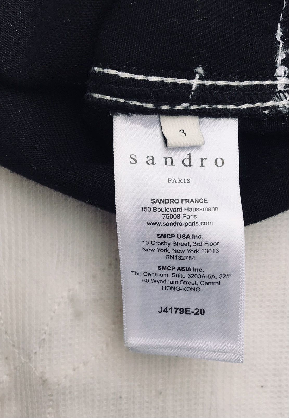 Sandro Sandro Paris Black Skirt Short Mini Contrast Thread belt Size 32" / US 10 / IT 46 - 5 Thumbnail