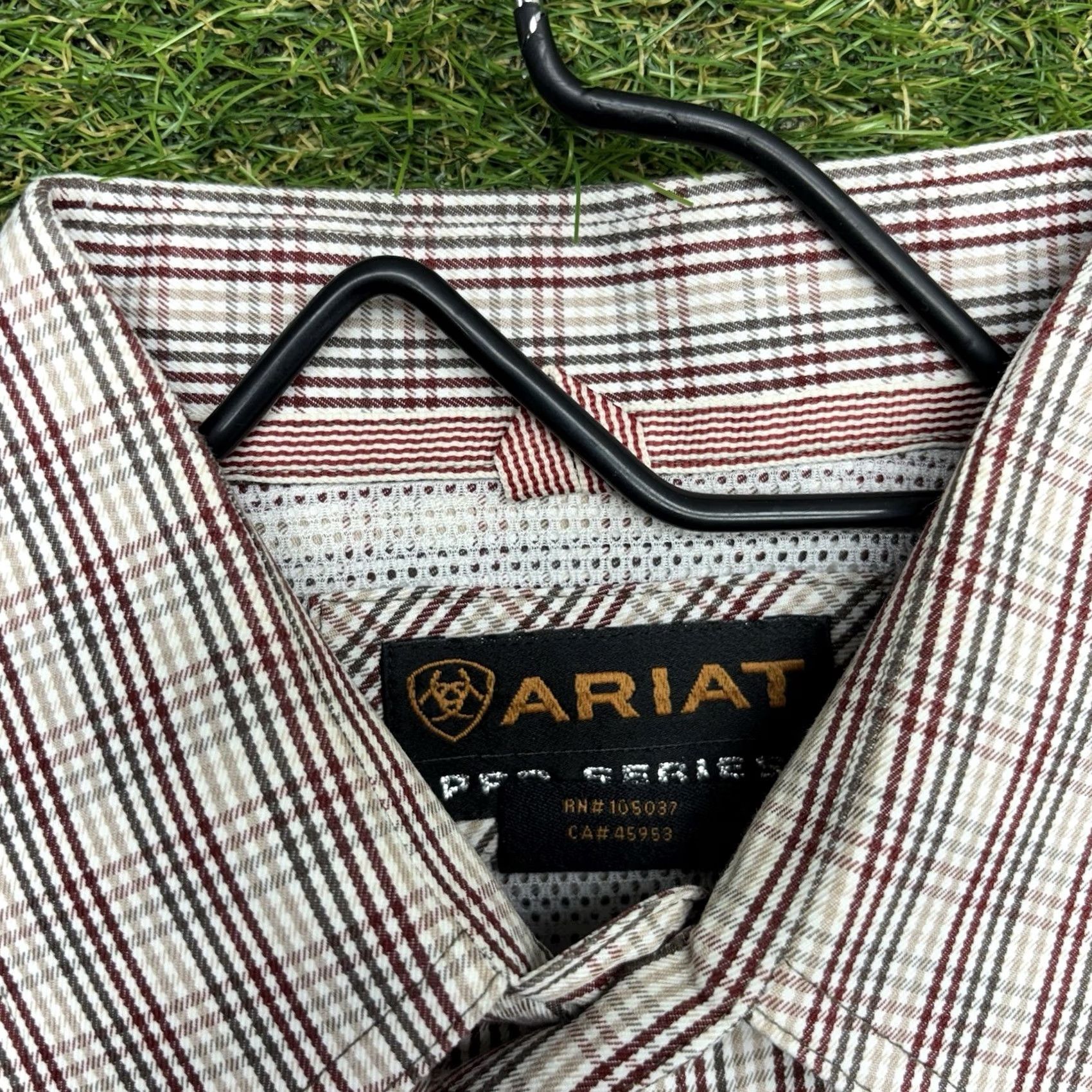 Ariat Ariat Pro Series Button-Up Shirt Mens M Plaid Western Cowboy Long Sleeve Blue Cotton Shirt Size US M / EU 48-50 / 2 - 4 Thumbnail