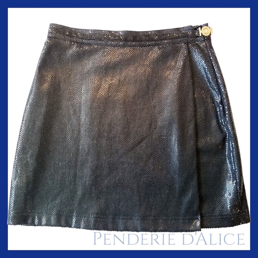 Gianfranco Ferre vintage Y2K mini skirt faux snake skin wrap skirt IT 44 Size 32" / US 10 / IT 46 - 1 Thumbnail