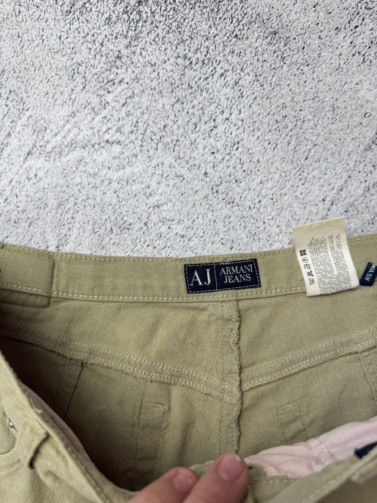 Armani Vintage Armani Jeans Linen Pants Metal Logo Old Money Size US 32 / EU 48 - 16 Thumbnail
