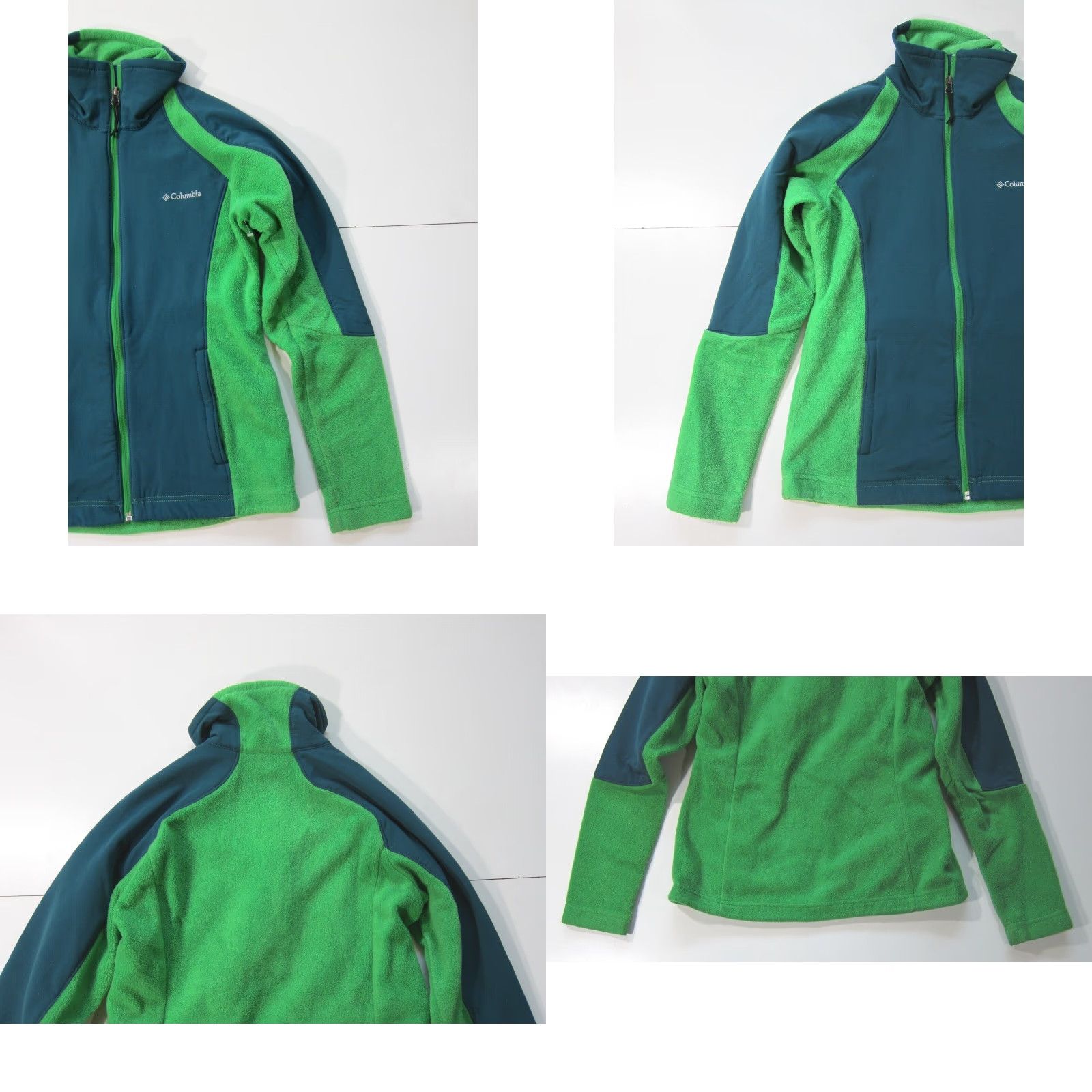 Vintage Columbia Bright Green Fleece Full Zip High Neck Windbreaker Jacket Women M Size M / US 6-8 / IT 42-44 - 8 Thumbnail