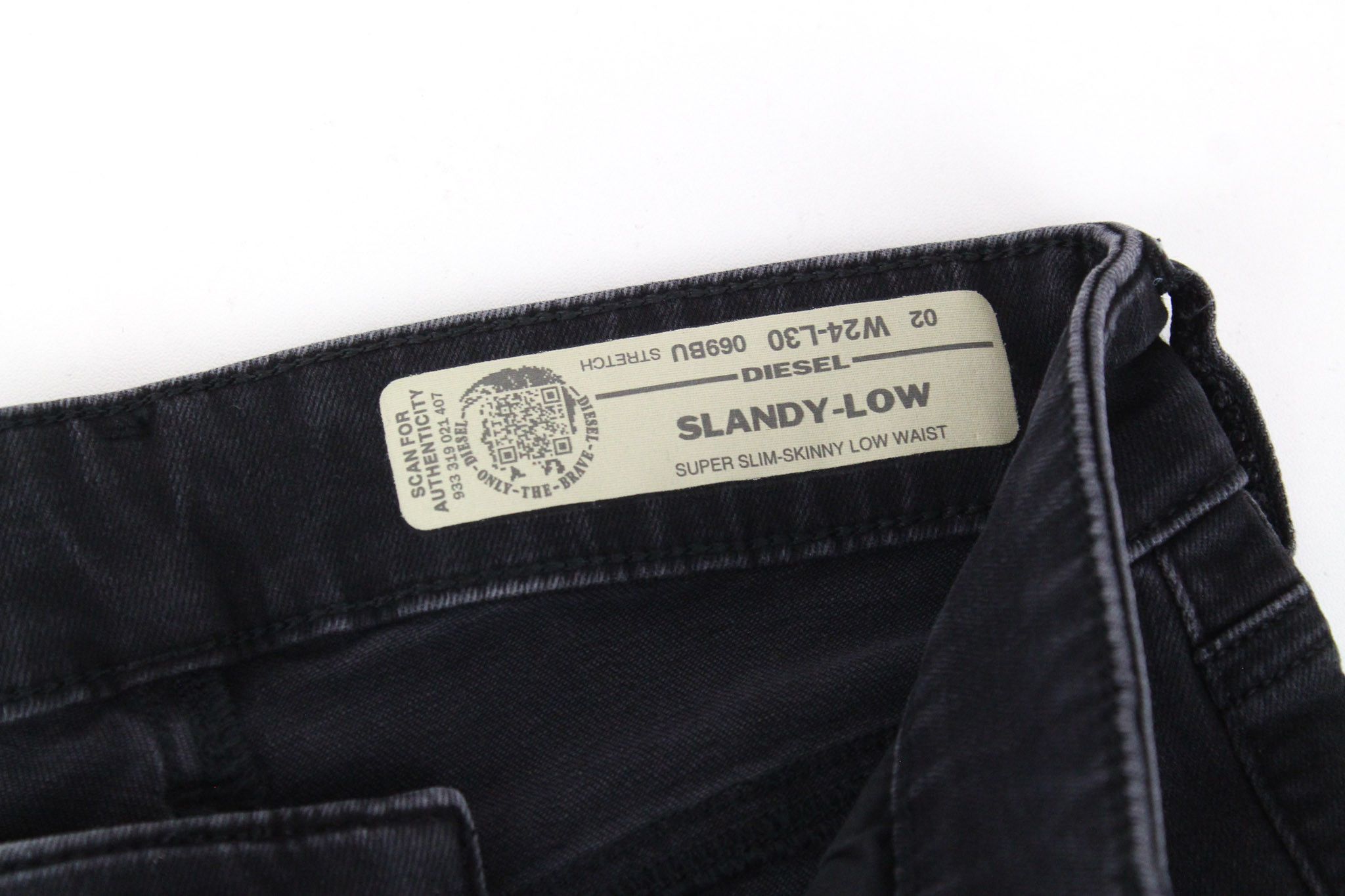 Diesel SLANDY-LOW 069BU W24/L30 Grey Stretch Jeans 70150 Size 24" / US 00 / IT 34 - 5 Thumbnail