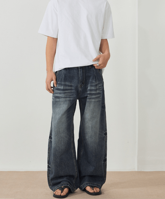 Japanese Brand × Jean Men's American high street loose tie-dye machete jeans Size US 32 / EU 48 - 2 Thumbnail