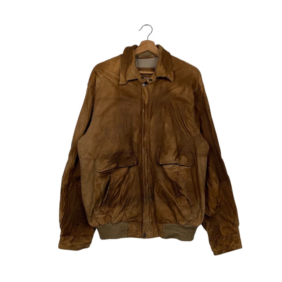 Japanese Brand Bison Suede Leather Jacket Size US M / EU 48-50 / 2 - 1 Thumbnail