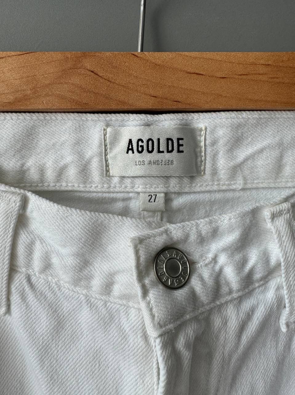Agolde AGOLDE Mia Mid-Rise Straight White Jeans Size 27" / US 4 / IT 40 - 2 Thumbnail
