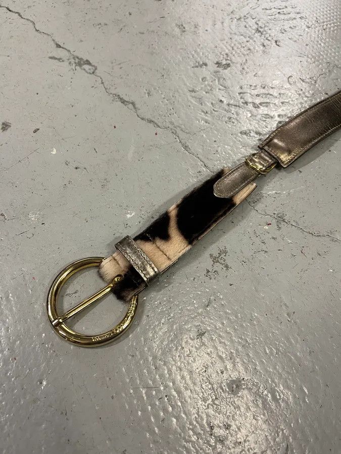 Dolce & Gabbana 2000s Dolce & Gabbana Hybrid Calf Hair & Leather Belt Size ONE SIZE - 5 Thumbnail