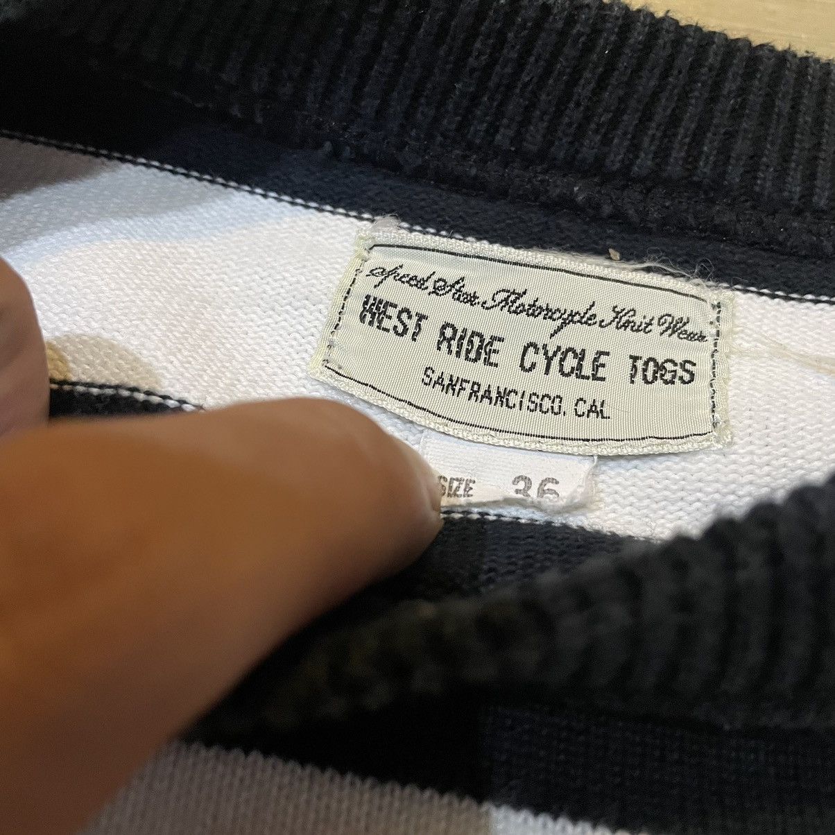 Japanese Brand West ride motorcycle strip sweater Size US S / EU 44-46 / 1 - 3 Thumbnail