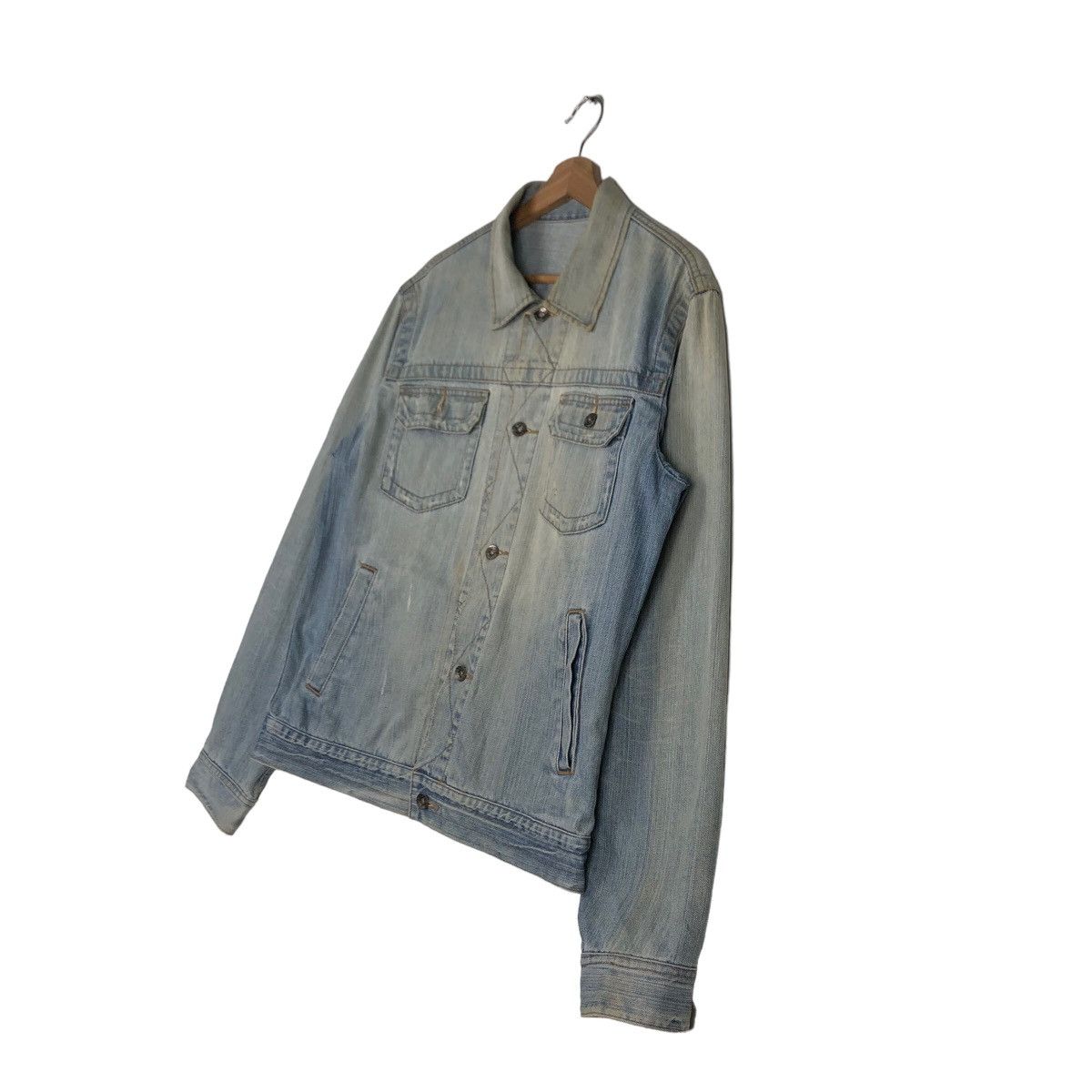 Japanese Brand 🔥Vtg Denim Biker Jacket Topvalu Issey Miyake Japan Size US L / EU 52-54 / 3 - 2 Thumbnail
