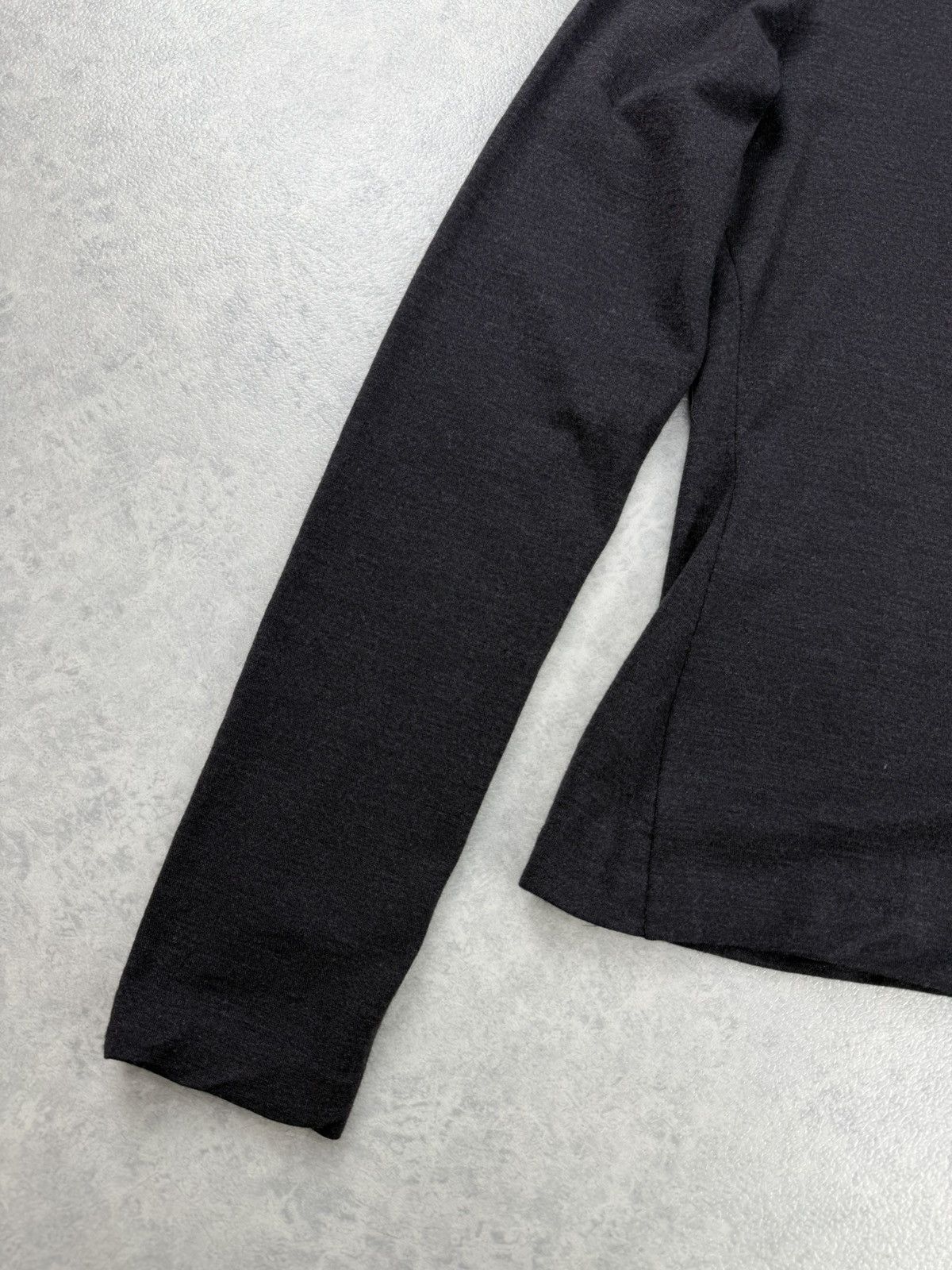 Jil Sander Jil Sander Dark Grey Wool Silk Blend Long Sleeve Top Size M Size M / US 6-8 / IT 42-44 - 3 Thumbnail