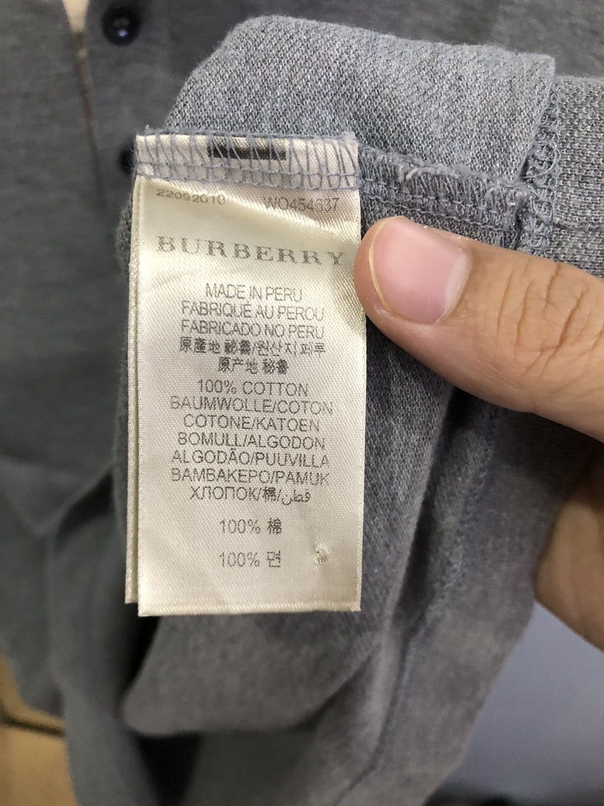 Burberry Burberry Brit Grey Check Trim Polo Shirt Size S Size US S / EU 44-46 / 1 - 11 Thumbnail