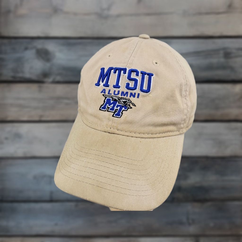 Our Legacy Legacy MTSU Raiders Distressed Tan Ball Cap Hat, Adjustable, Twill Cotton, Baseball Cap, Men, One Size Size ONE SIZE - 1 Thumbnail