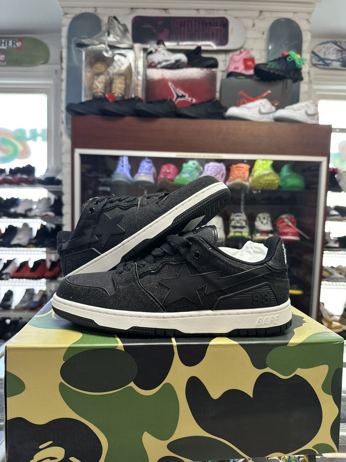Bape Bape Skatestas ‘Black/White’ Size US 9 / EU 42 - 1 Thumbnail