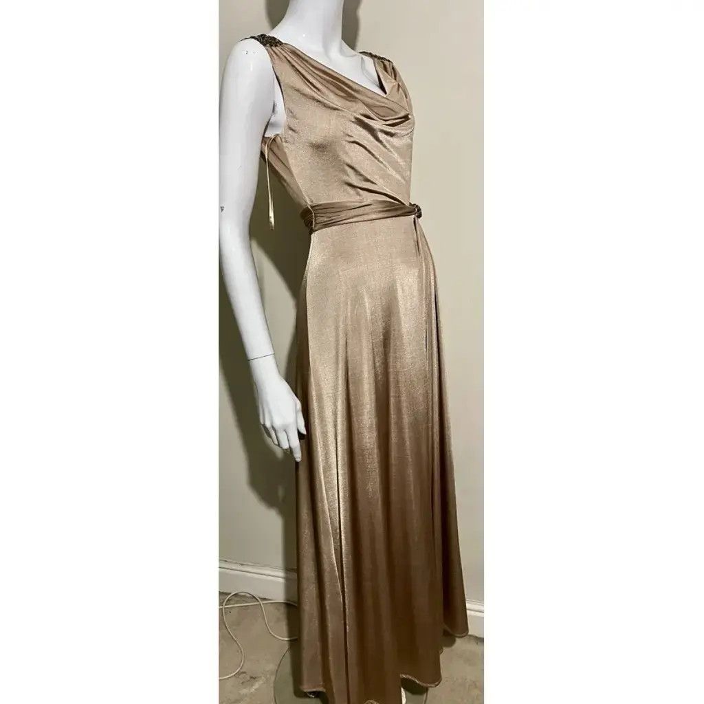 Jenny Packham Pale gold evening gown Size S / US 4 / IT 40 - 3 Thumbnail